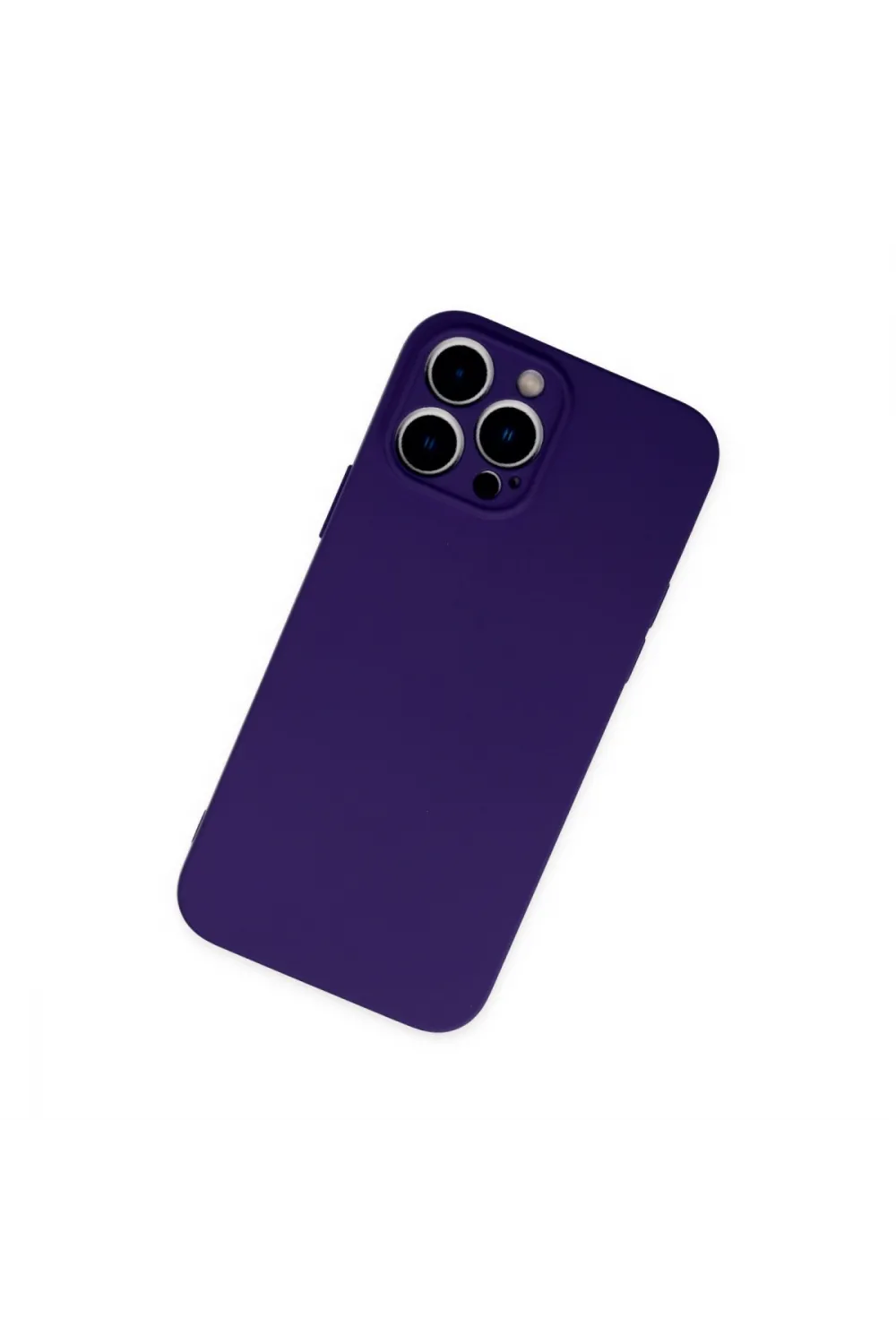 Apple İphone 13 Pro Max Kılıf Nano İçi Kadife Silikon - Mor