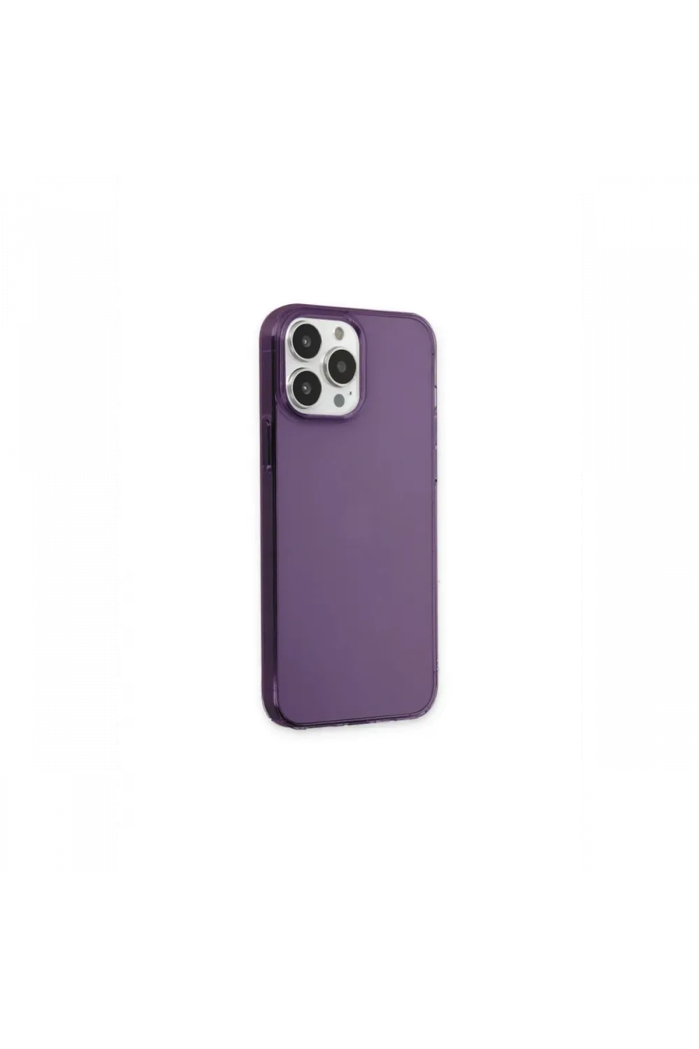 Apple iPhone 13 Pro Max Kılıf Pc Sert Şeffaf Kapak - Mor