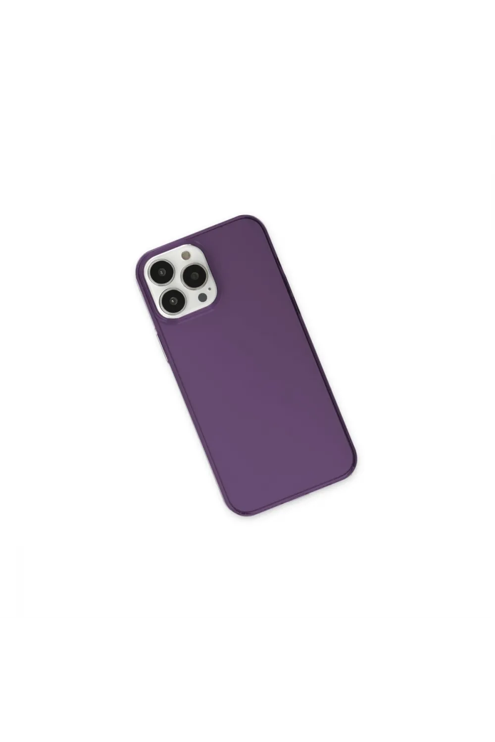 Apple İphone 13 Pro Max Kılıf Pc Sert Şeffaf Kapak - Mor