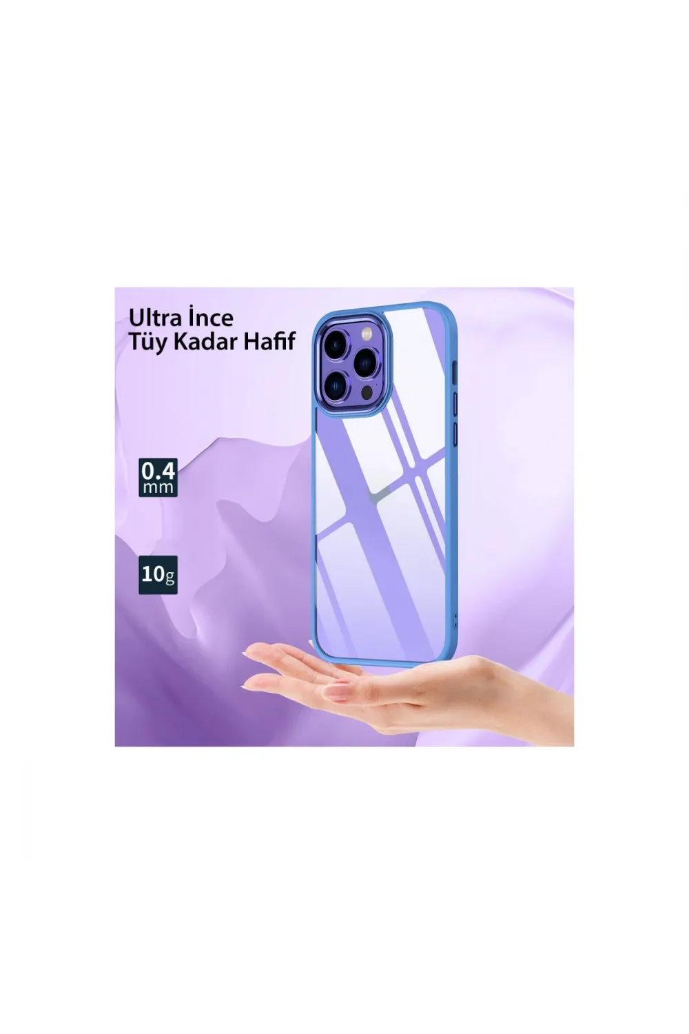 Apple İphone 13 Pro Max Kılıf Power Silikon - Mor