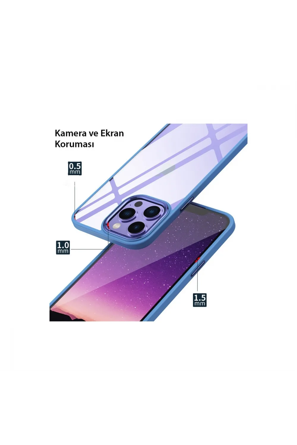 Apple İphone 13 Pro Max Kılıf Power Silikon - Mor