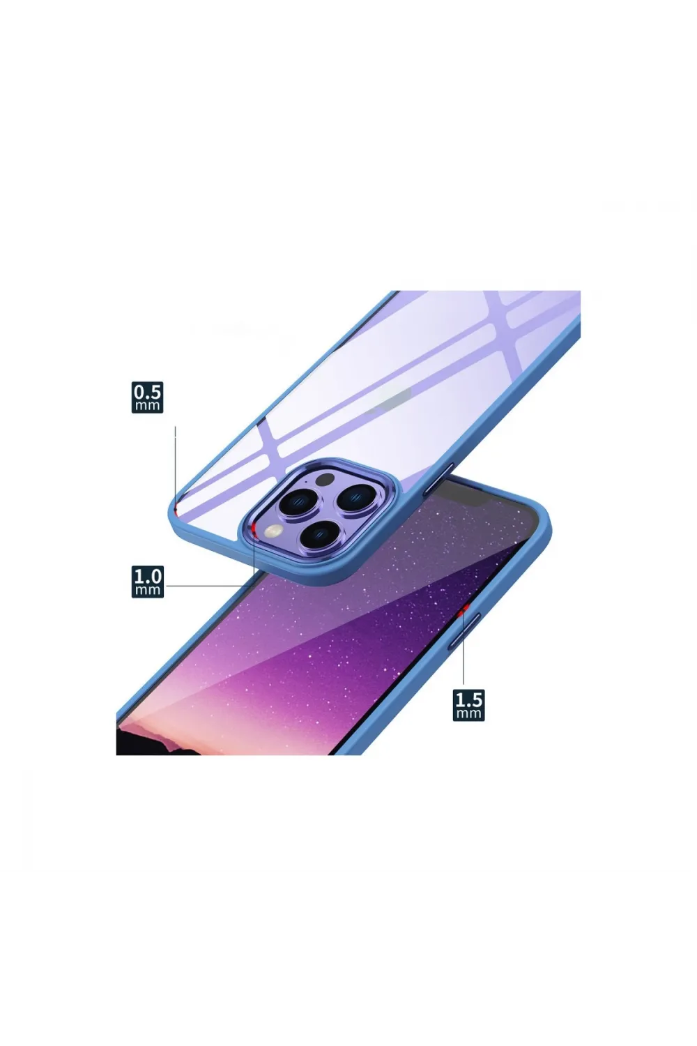 Apple İphone 13 Pro Max Kılıf Power Silikon - Sierra Blue