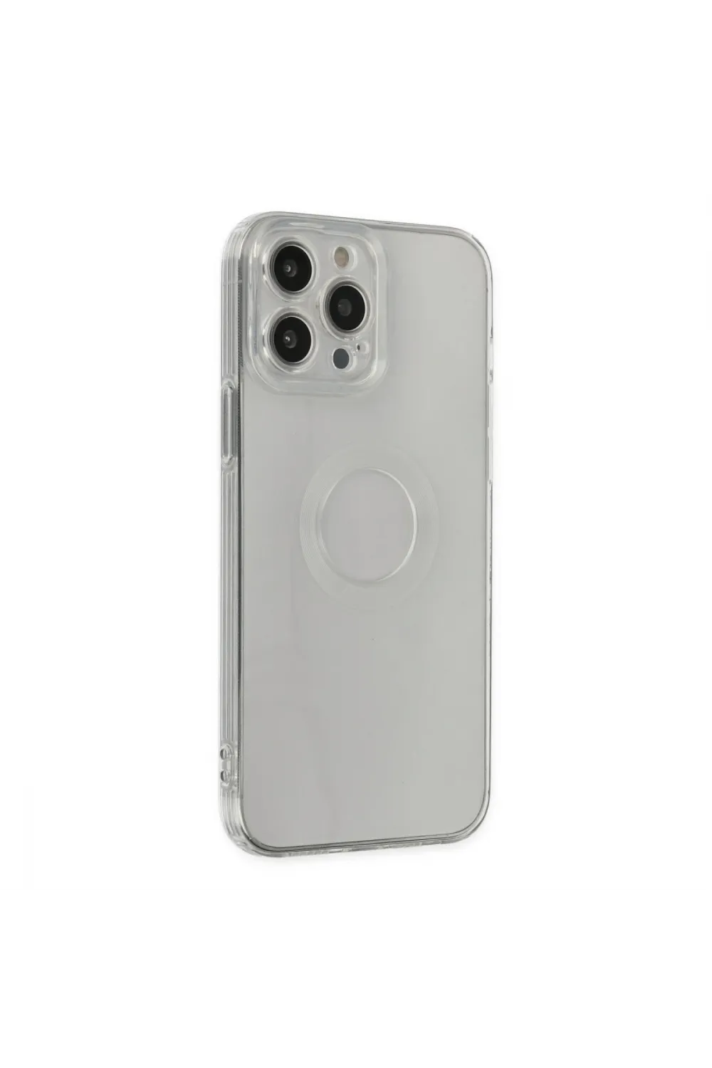 Apple İphone 13 Pro Max Kılıf Santa Lens Silikon - Şeffaf