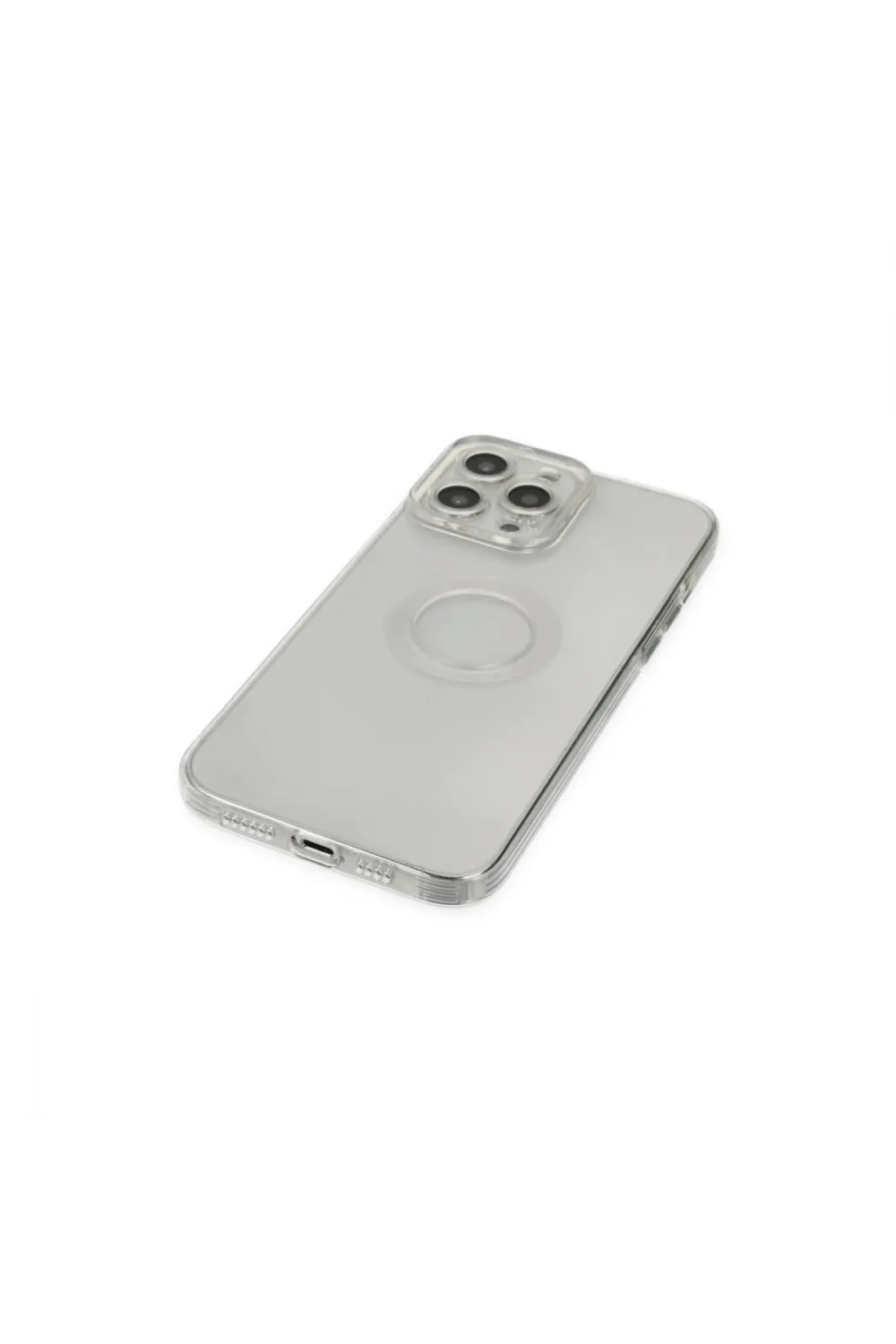 Apple İphone 13 Pro Max Kılıf Santa Lens Silikon - Şeffaf