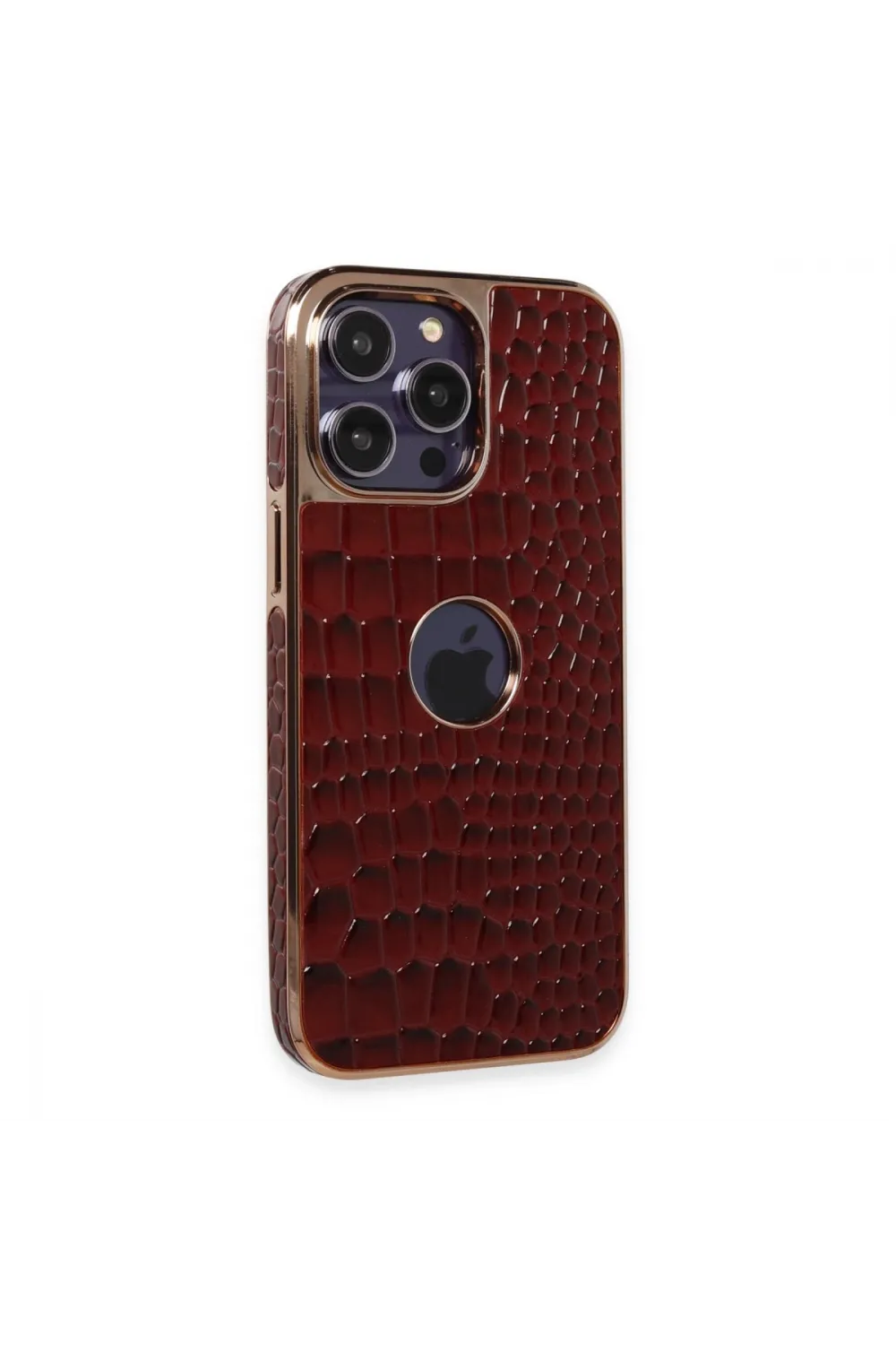 Apple İphone 13 Pro Max Kılıf Snake Kapak - Bordo