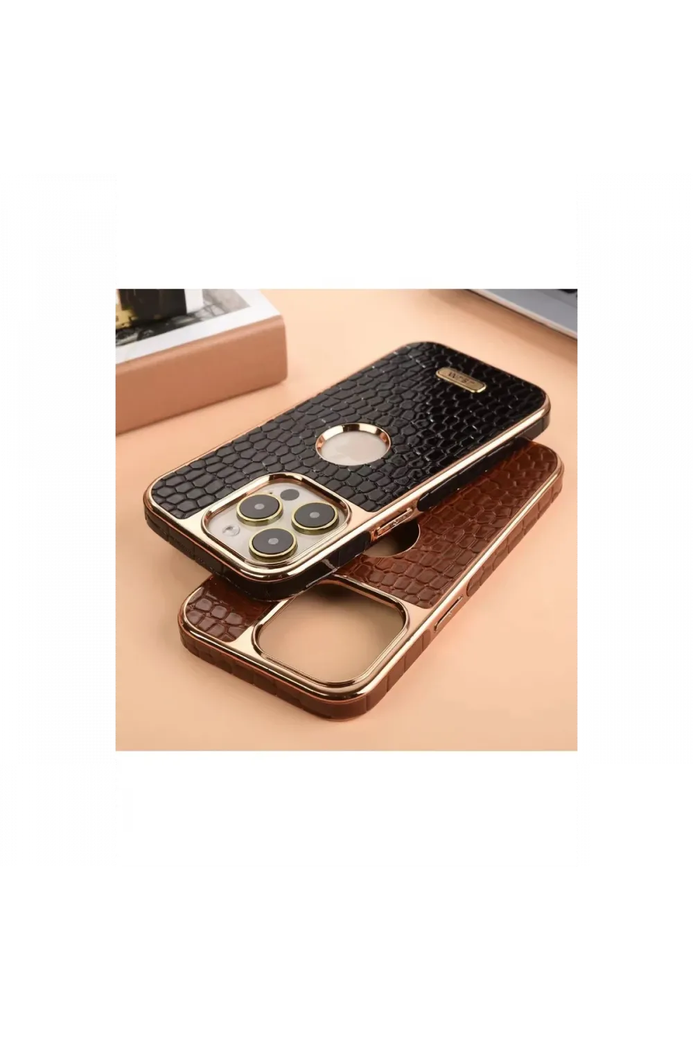 Apple iPhone 13 Pro Max Kılıf Snake Kapak - Siyah