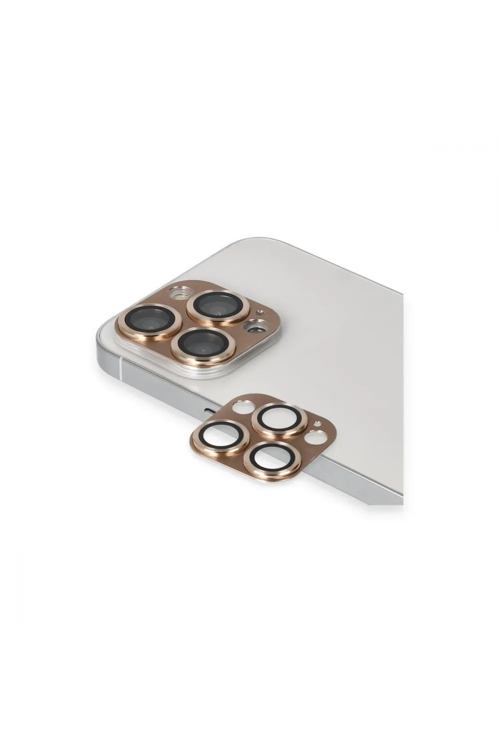 Apple İphone 13 Pro Max Pers Alüminyum Kamera Lens - Gold