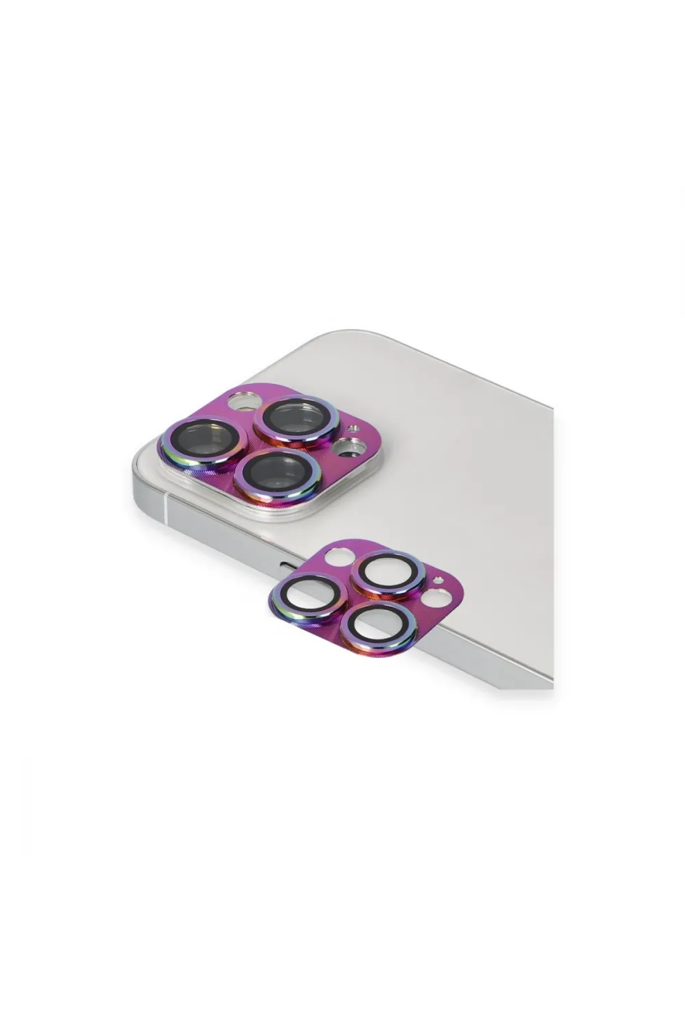Apple İphone 13 Pro Max Pers Alüminyum Kamera Lens - Rainbow