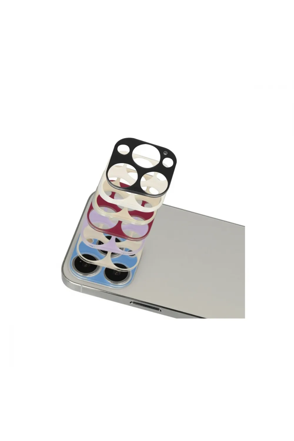 Apple İphone 13 Pro Max Rainbow Kamera Lens Koruma Cam - Mor