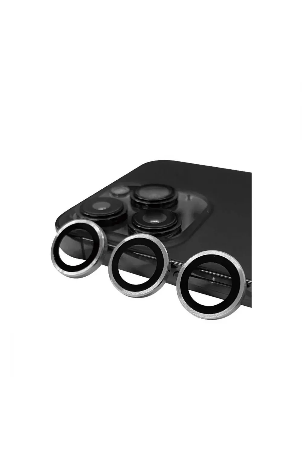 Apple İphone 13 Pro Max Raze Metal Kamera Lens - Gümüş