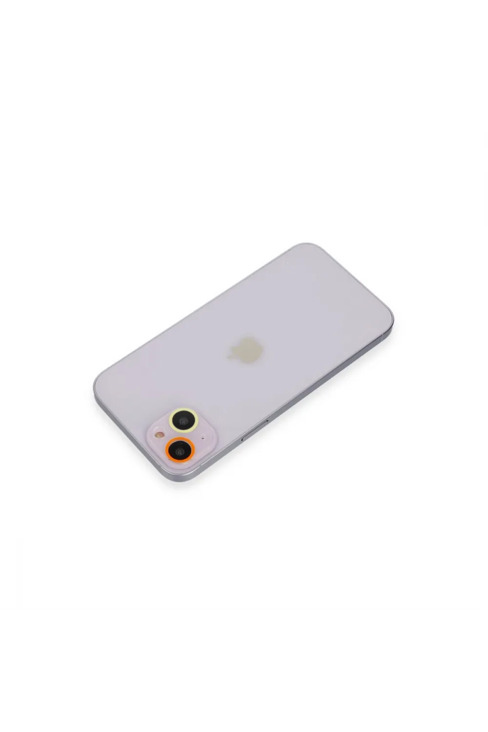 Apple İphone 13 Renkli Kamera Lens Koruma Cam - Sarı-turuncu