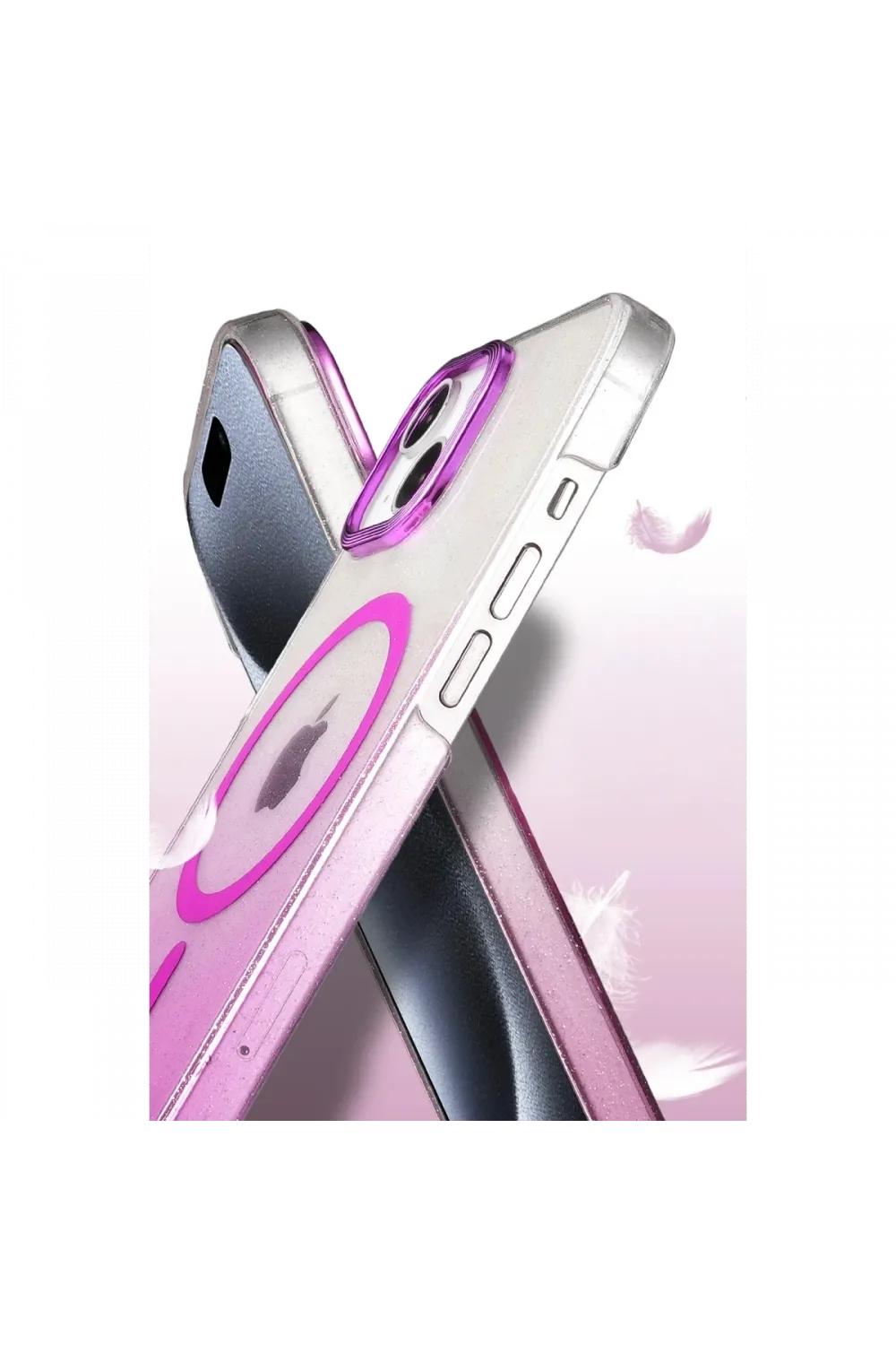 Apple iPhone 14 Glossy Magsafe Kapak - Mor