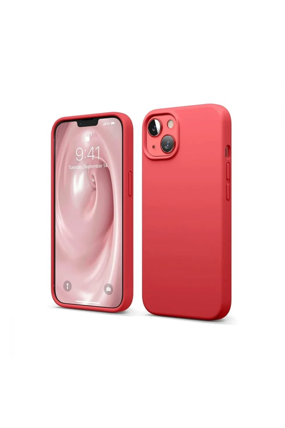 Apple İphone 14 Kılıf First Silikon - Kırmızı