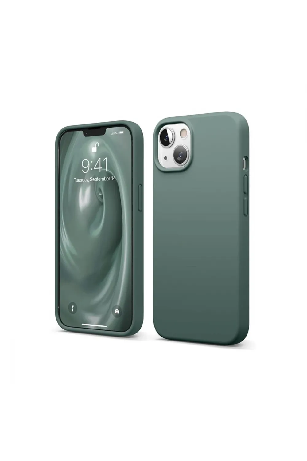 Apple İphone 14 Kılıf First Silikon - Koyu Yeşil
