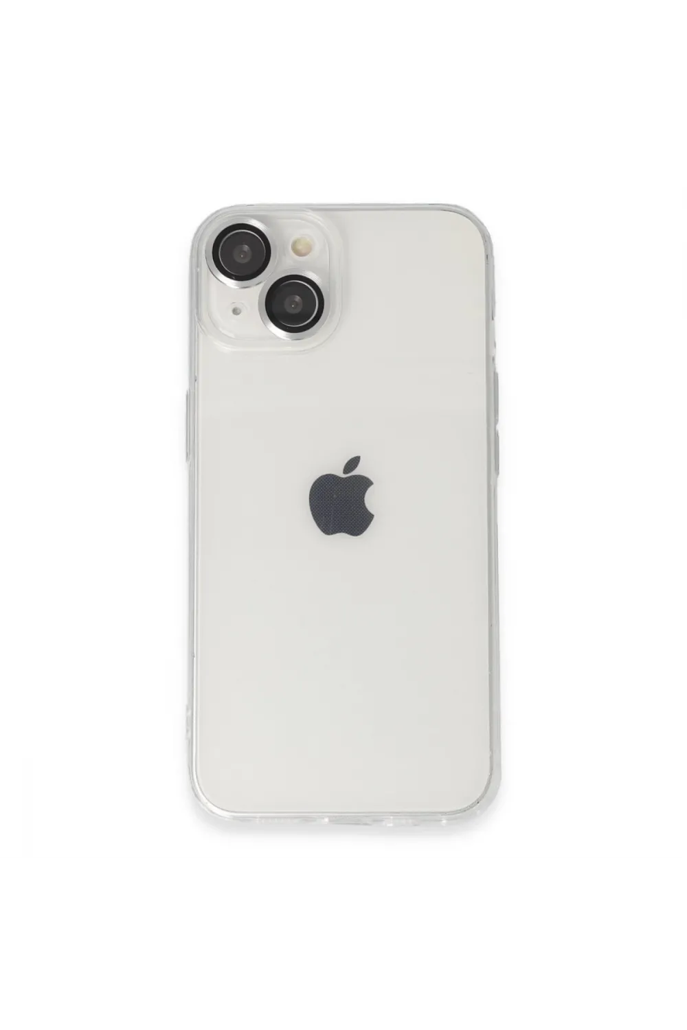 Apple İphone 14 Kılıf Luko Lens Silikon - Gümüş