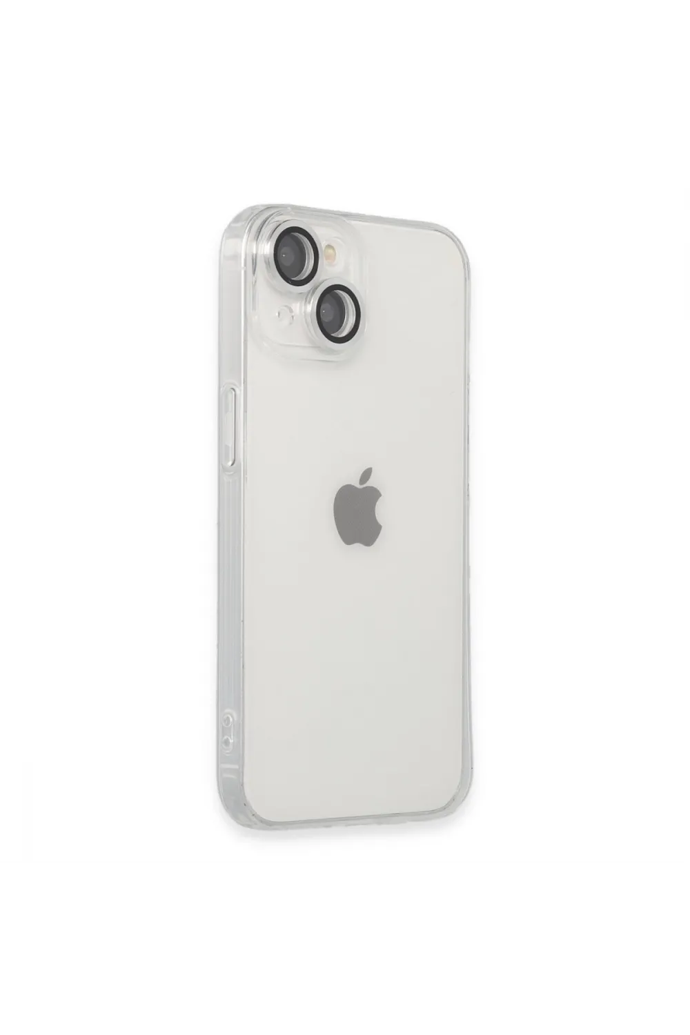 Apple İphone 14 Kılıf Luko Lens Silikon - Gümüş