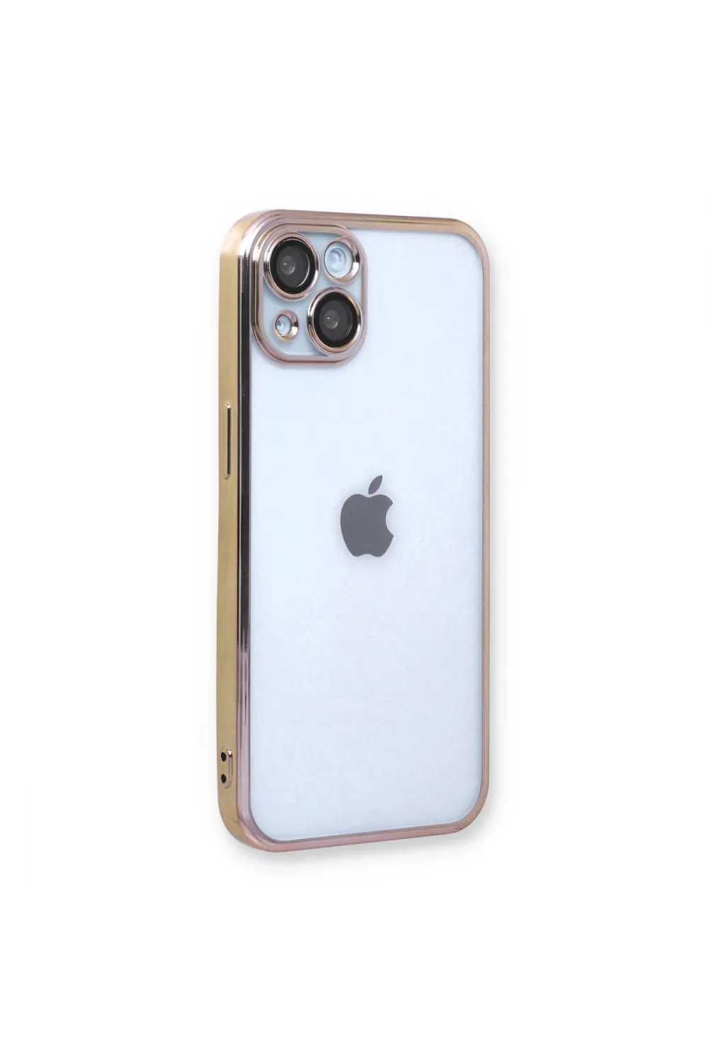 Apple İphone 14 Kılıf Razer Lensli Silikon - Gold