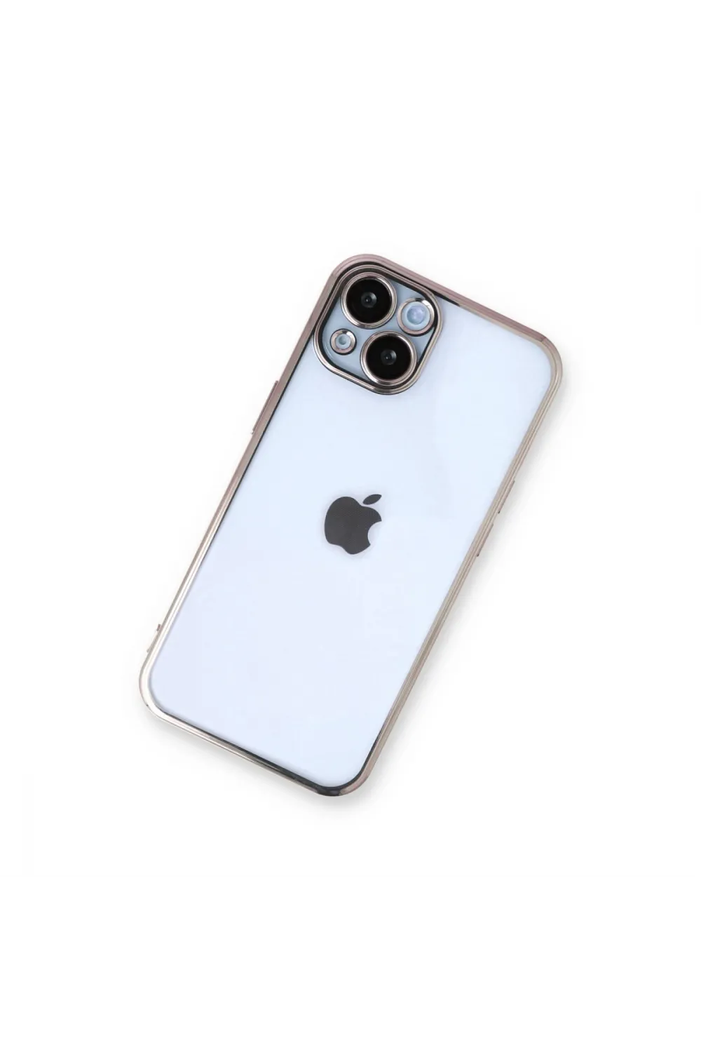 Apple İphone 14 Kılıf Razer Lensli Silikon - Gold