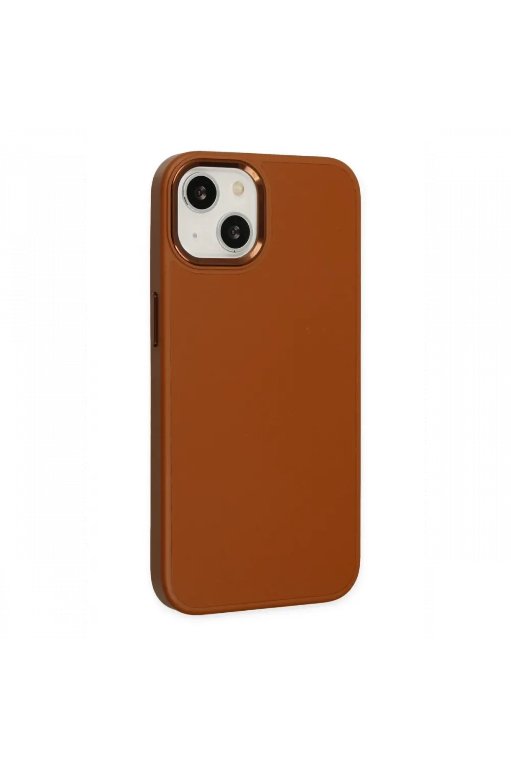 Apple iPhone 14 Plus Kılıf Asya Deri Silikon - Kahverengi