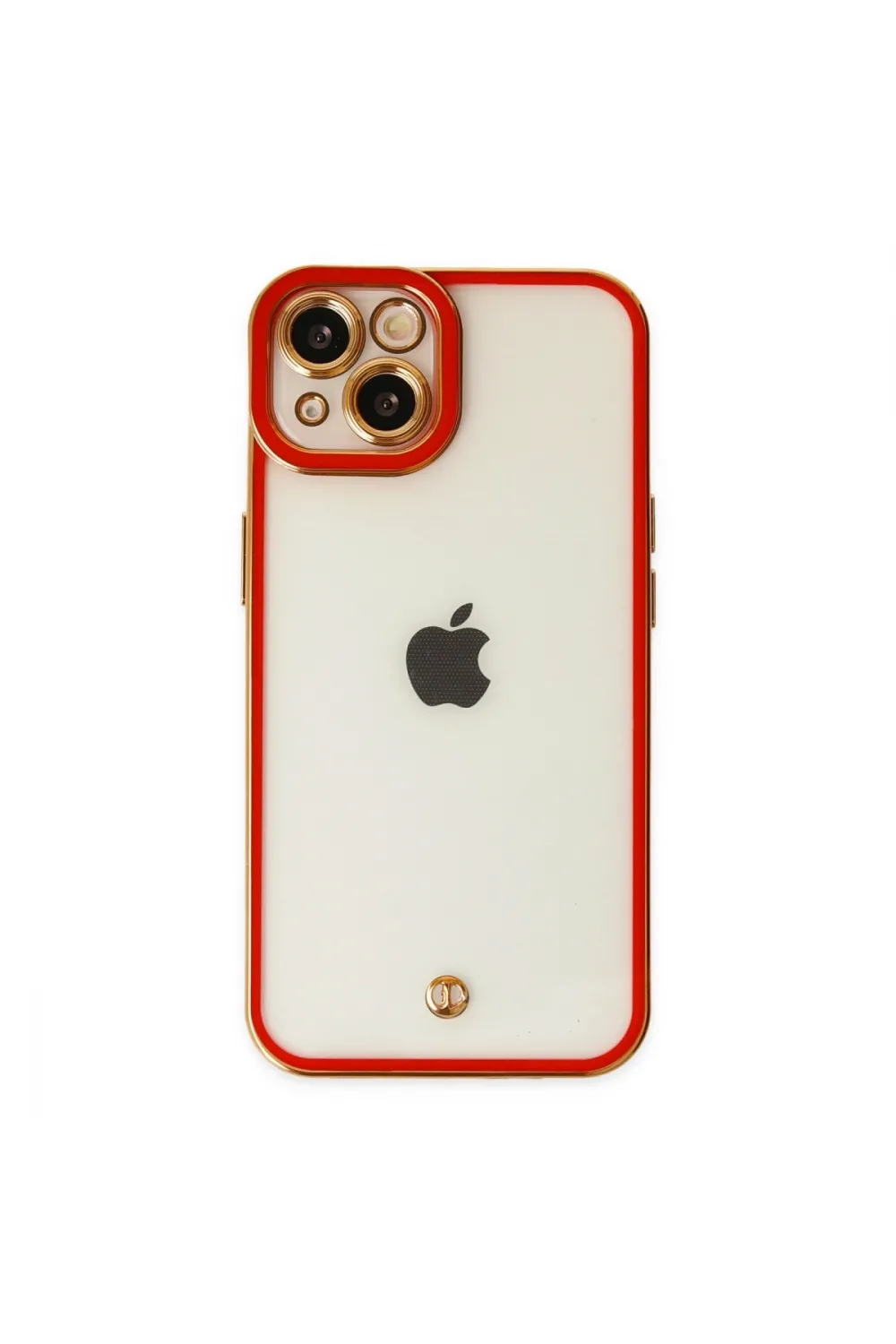 Apple İphone 14 Plus Kılıf Liva Lens Silikon - Kırmızı