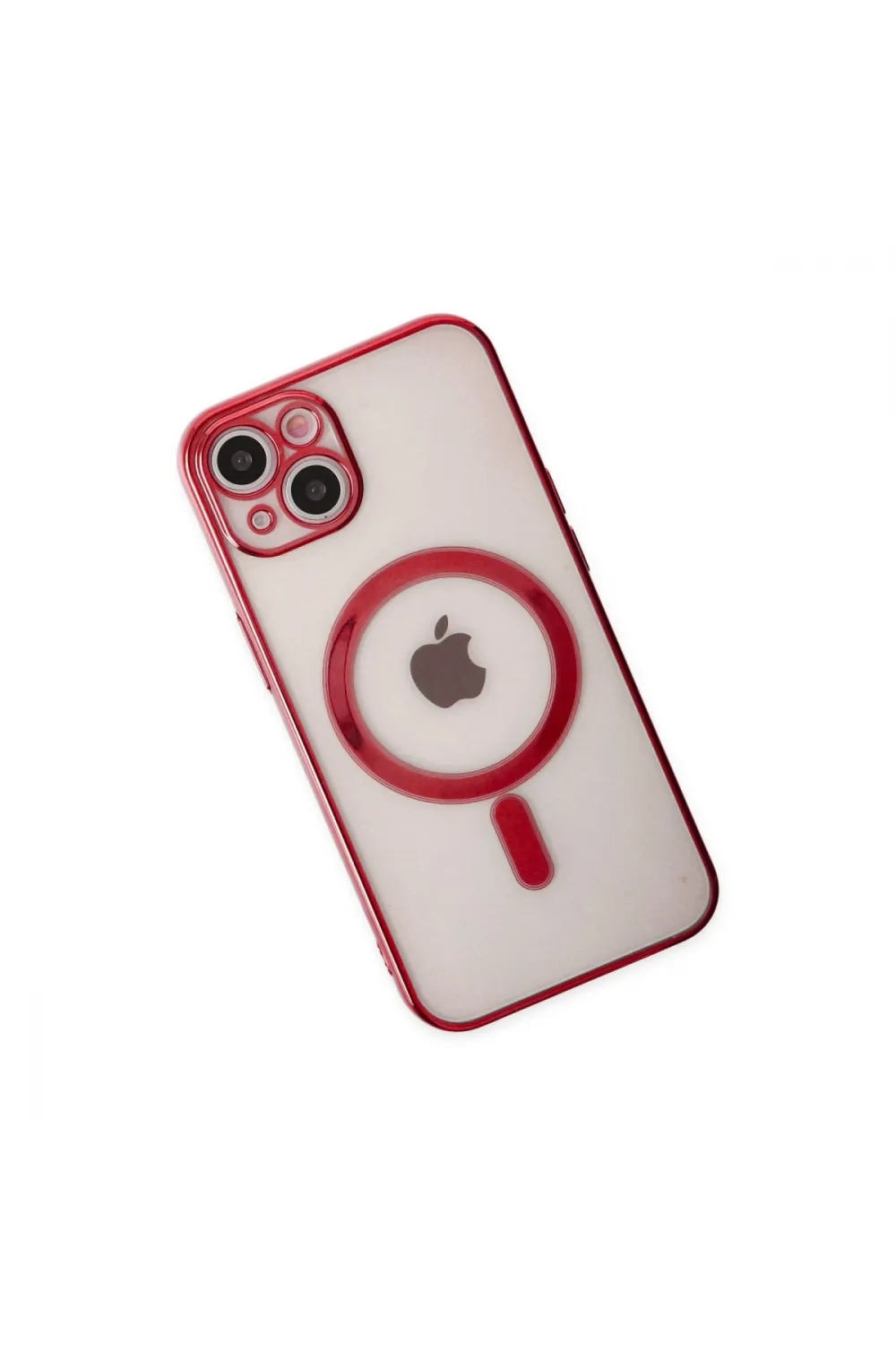 Apple İphone 14 Plus Kılıf Magneticsafe Lazer Silikon - Kırmızı