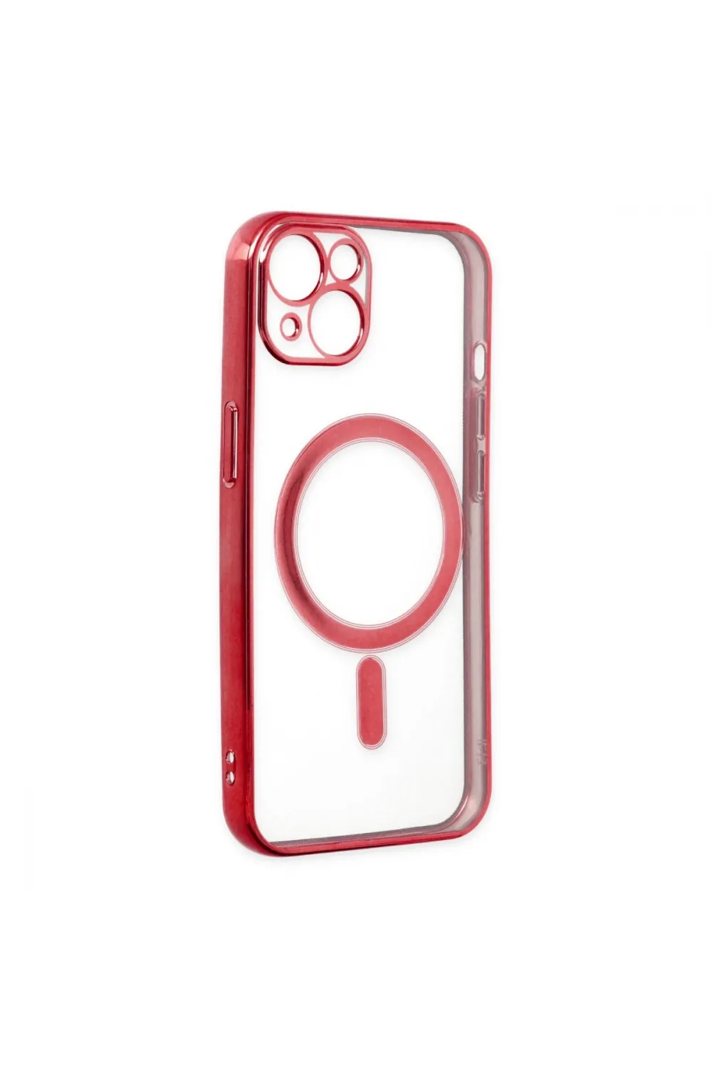 Apple İphone 14 Plus Kılıf Magneticsafe Lazer Silikon - Kırmızı