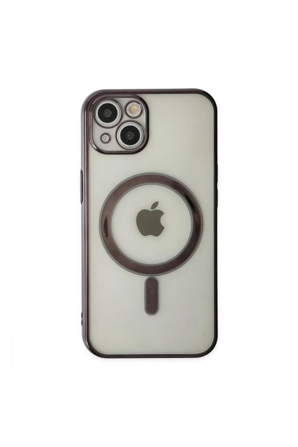 Apple İphone 14 Plus Kılıf Magneticsafe Lazer Silikon - Siyah