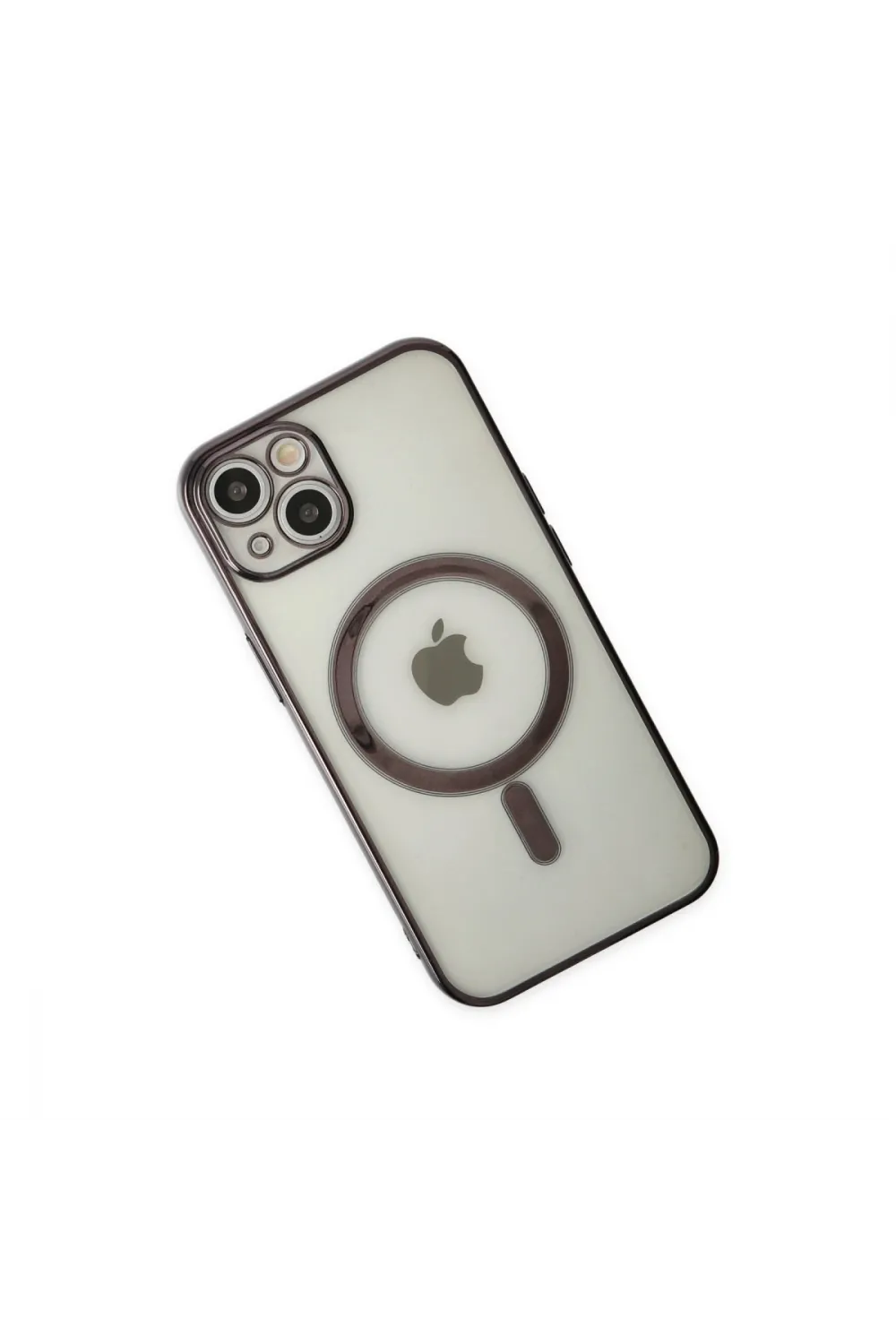 Apple İphone 14 Plus Kılıf Magneticsafe Lazer Silikon - Siyah