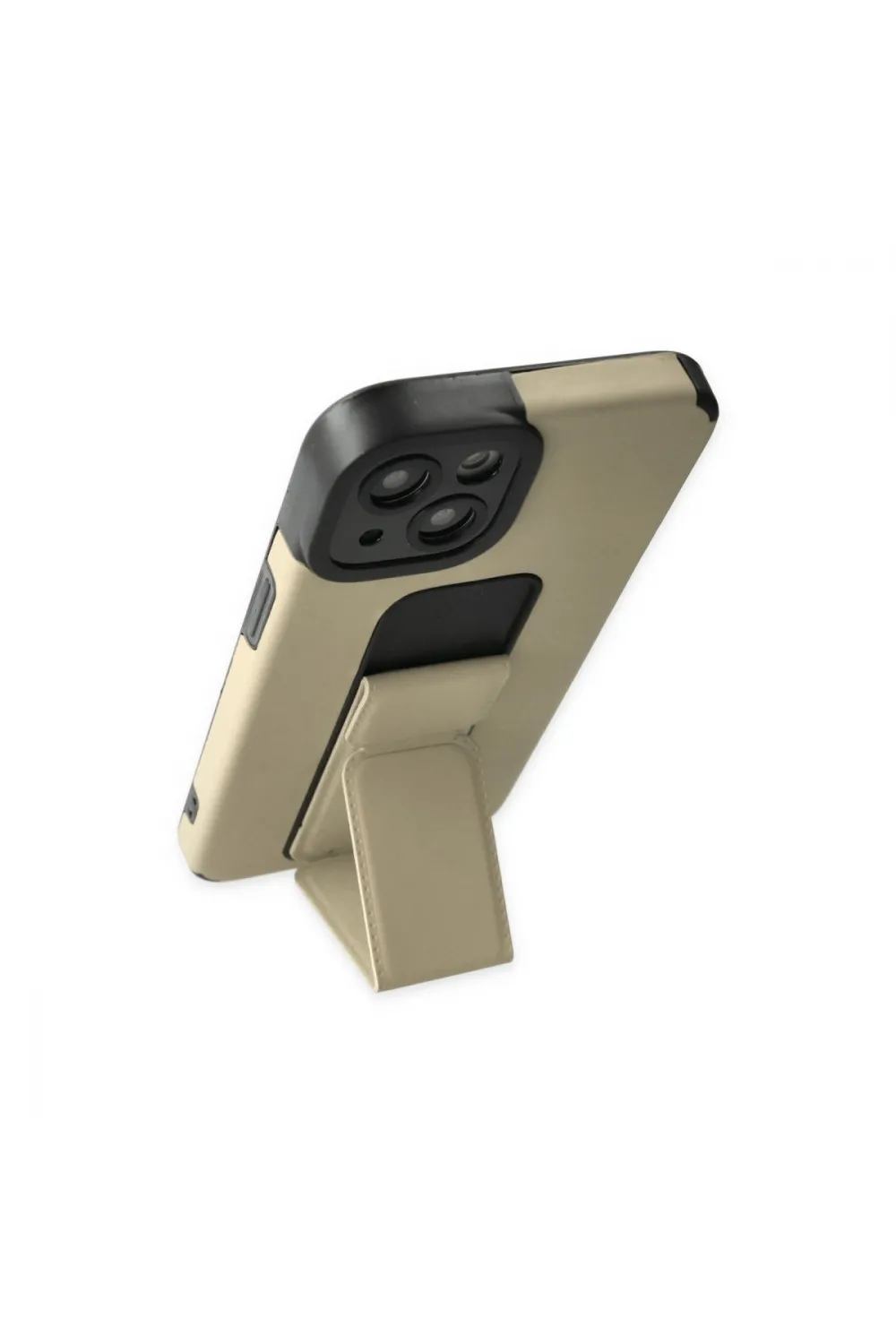 Apple İphone 14 Plus Kılıf Mega Standlı Silikon - Gold