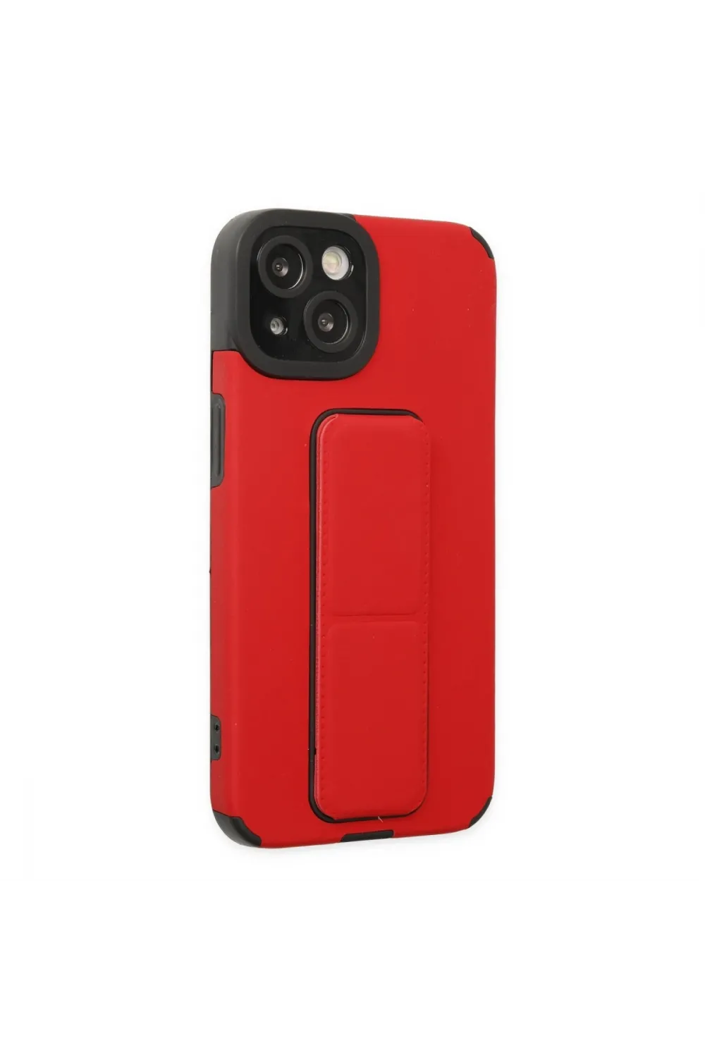 Apple İphone 14 Plus Kılıf Mega Standlı Silikon - Kırmızı