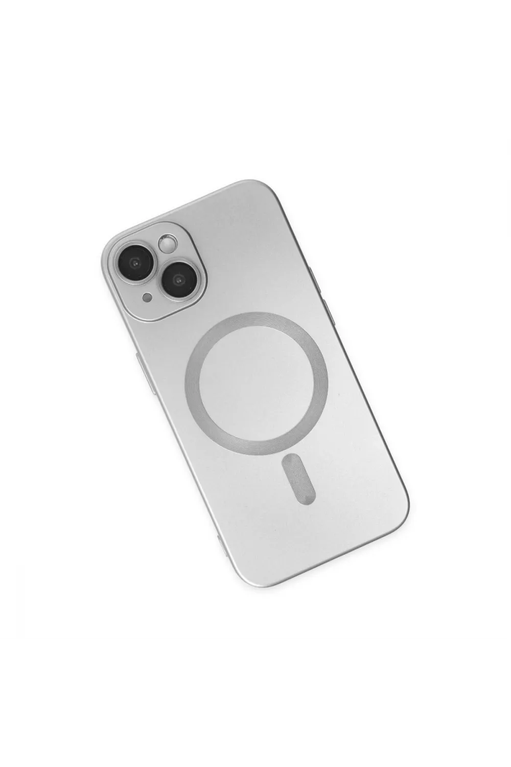 Apple İphone 14 Plus Kılıf Moshi Lens Magneticsafe Silikon - Gümüş