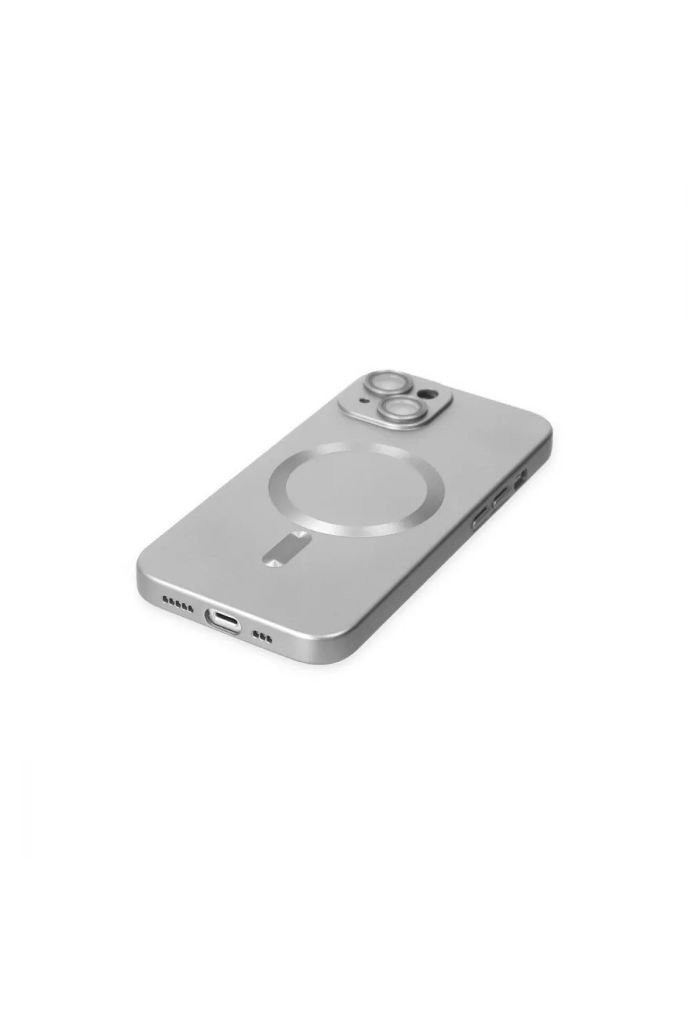 Apple İphone 14 Plus Kılıf Moshi Lens Magneticsafe Silikon - Gümüş
