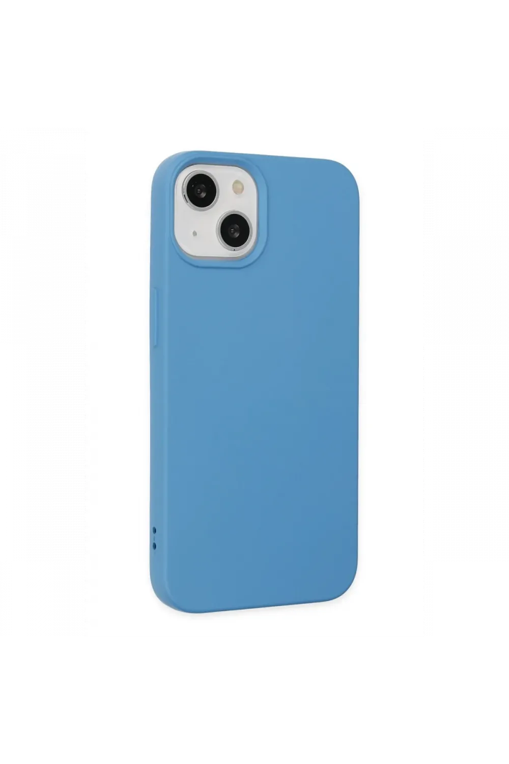 Apple iPhone 14 Plus Kılıf Nano içi Kadife Silikon - Mavi