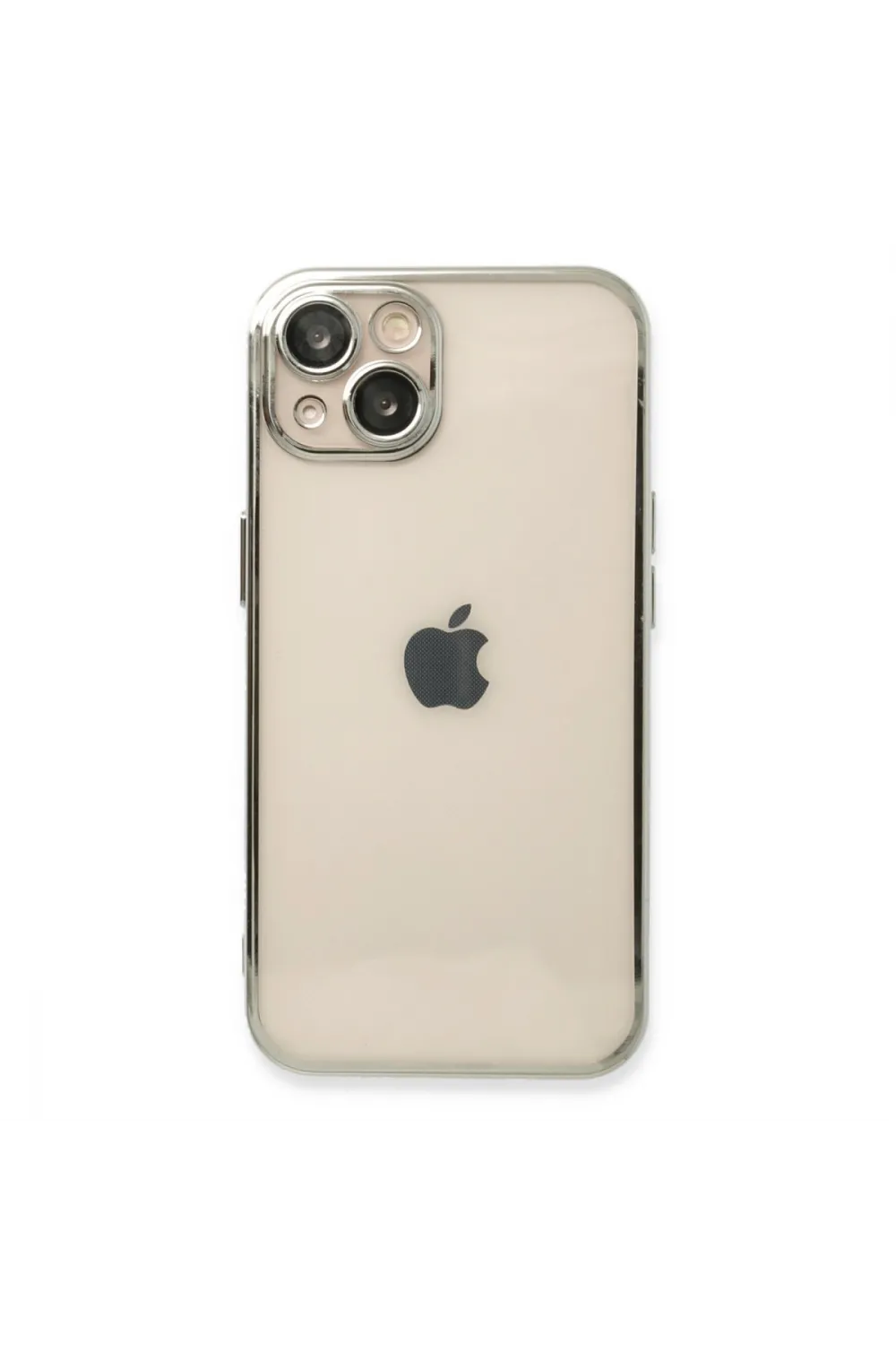 Apple İphone 14 Plus Kılıf Razer Lensli Silikon - Gümüş