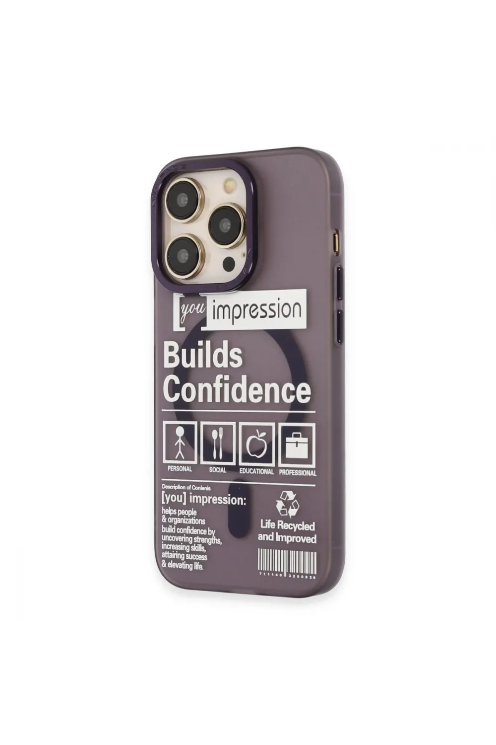 Apple İphone 14 Pro Kılıf Apollo Magneticsafe Desenli Kapak - Apollo Mor - 6