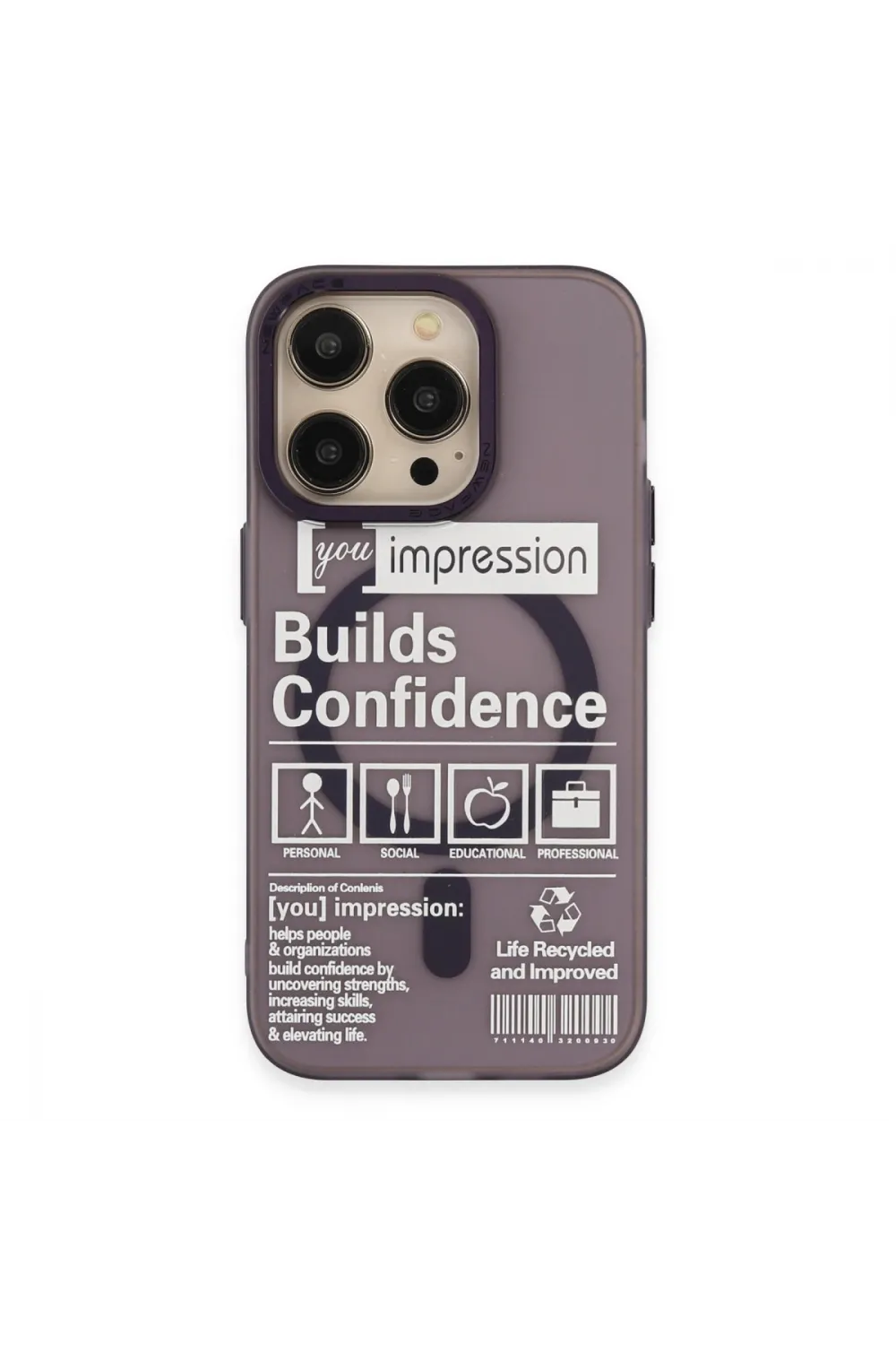 Apple İphone 14 Pro Kılıf Apollo Magneticsafe Desenli Kapak - Apollo Mor - 6