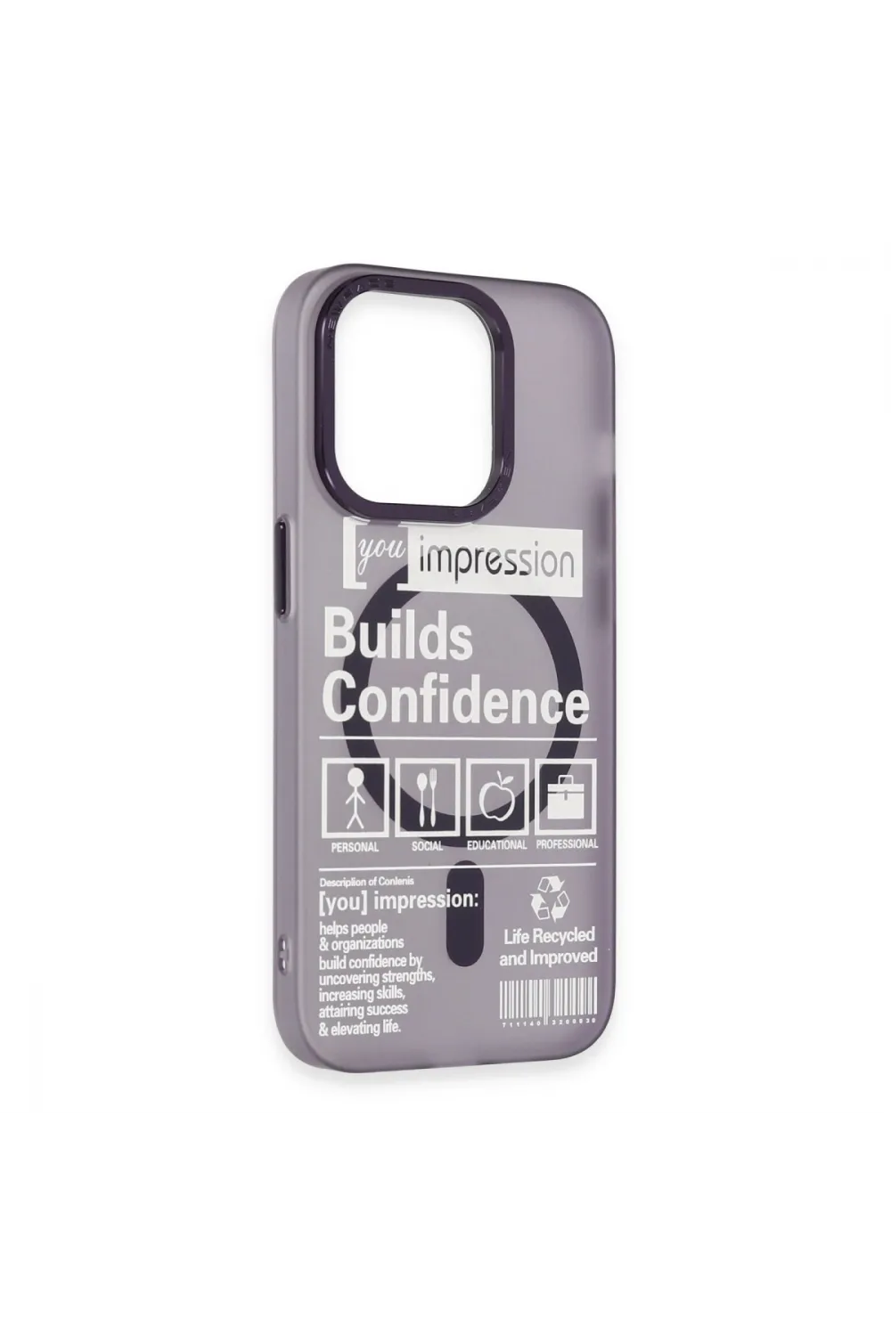 Apple İphone 14 Pro Kılıf Apollo Magneticsafe Desenli Kapak - Apollo Mor - 6