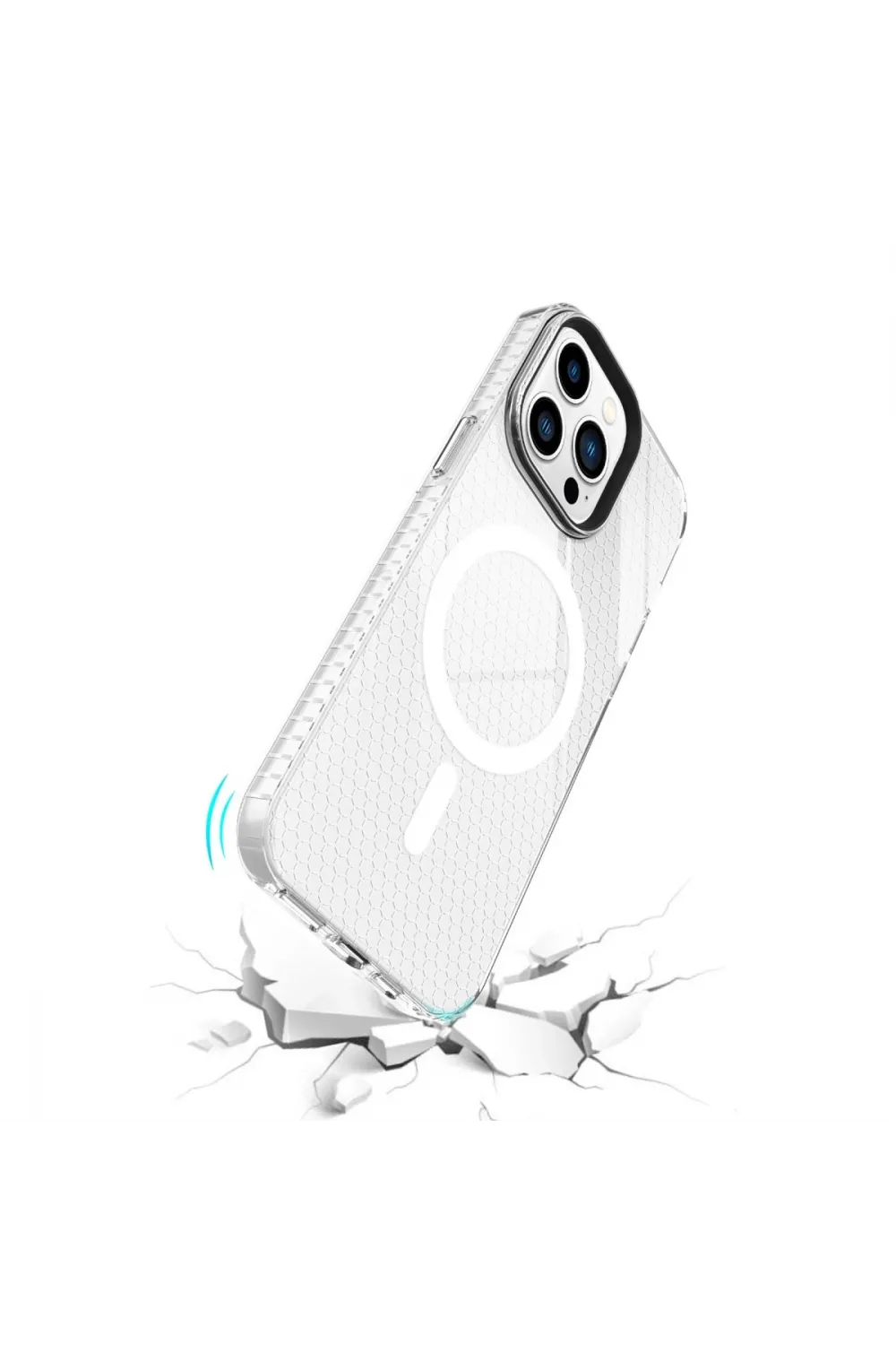 Apple İphone 14 Pro Kılıf Beta Magneticsafe Silikon - Şeffaf