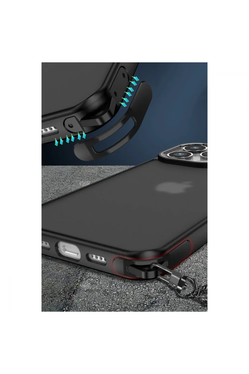 Apple İphone 14 Pro Kılıf Elegant Kapak - Siyah