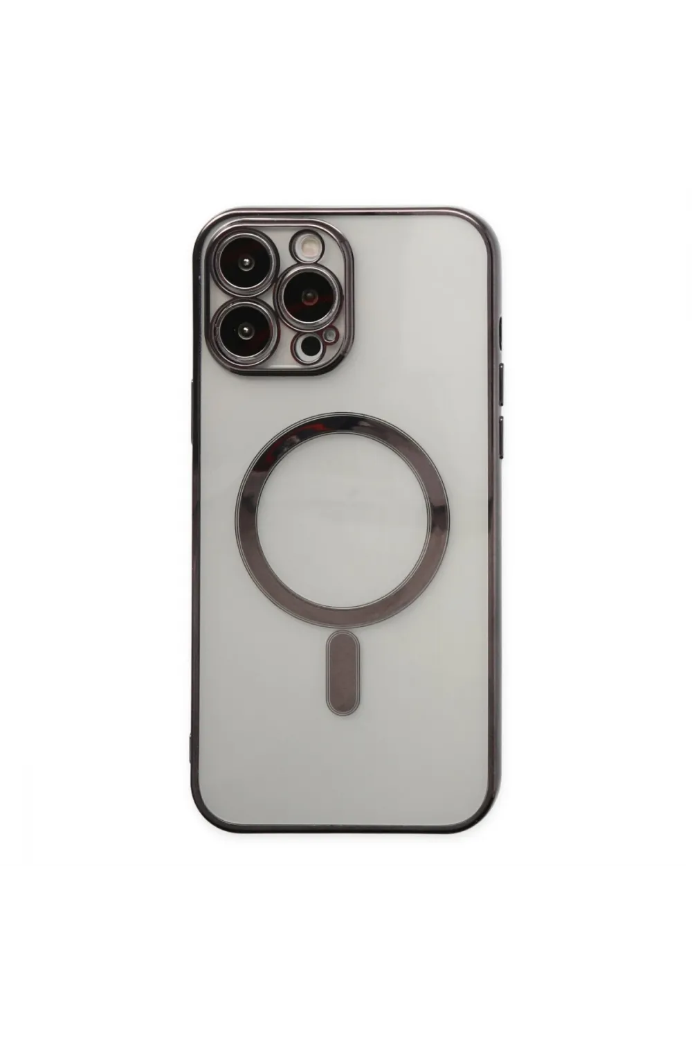 Apple İphone 14 Pro Kılıf Magneticsafe Lazer Silikon - Siyah