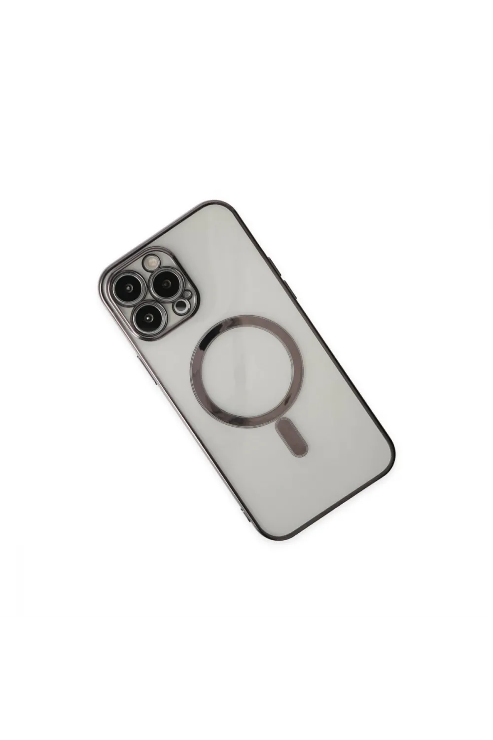 Apple İphone 14 Pro Kılıf Magneticsafe Lazer Silikon - Siyah