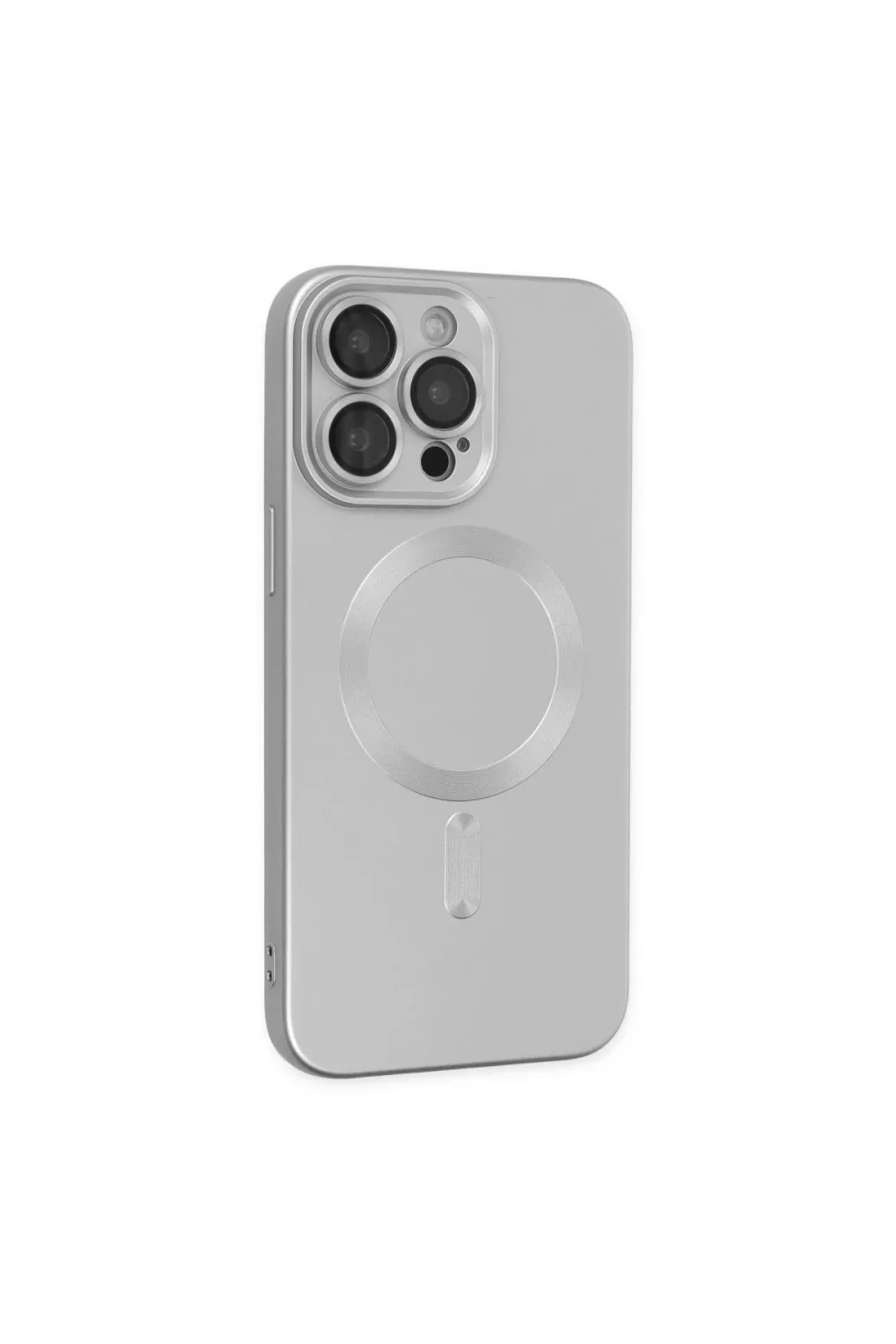 Apple İphone 14 Pro Kılıf Moshi Lens Magneticsafe Silikon - Gümüş