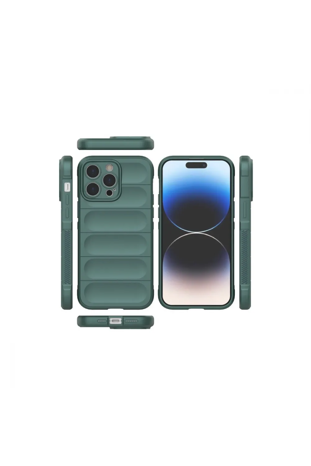 Apple İphone 14 Pro Kılıf Optimum Silikon - Koyu Yeşil