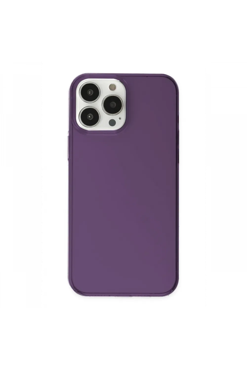 Apple iPhone 14 Pro Kılıf Pc Sert Şeffaf Kapak - Mor