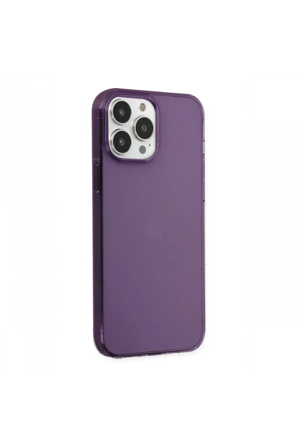 Apple iPhone 14 Pro Kılıf Pc Sert Şeffaf Kapak - Mor
