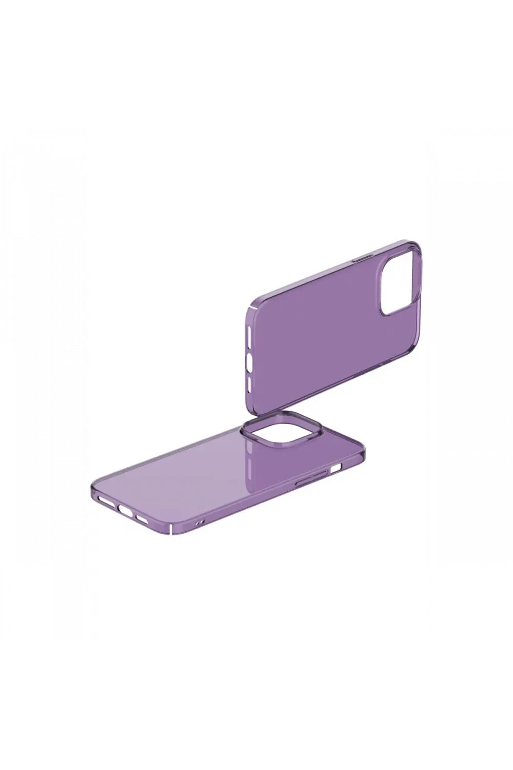 Apple iPhone 14 Pro Kılıf Pc Sert Şeffaf Kapak - Mor