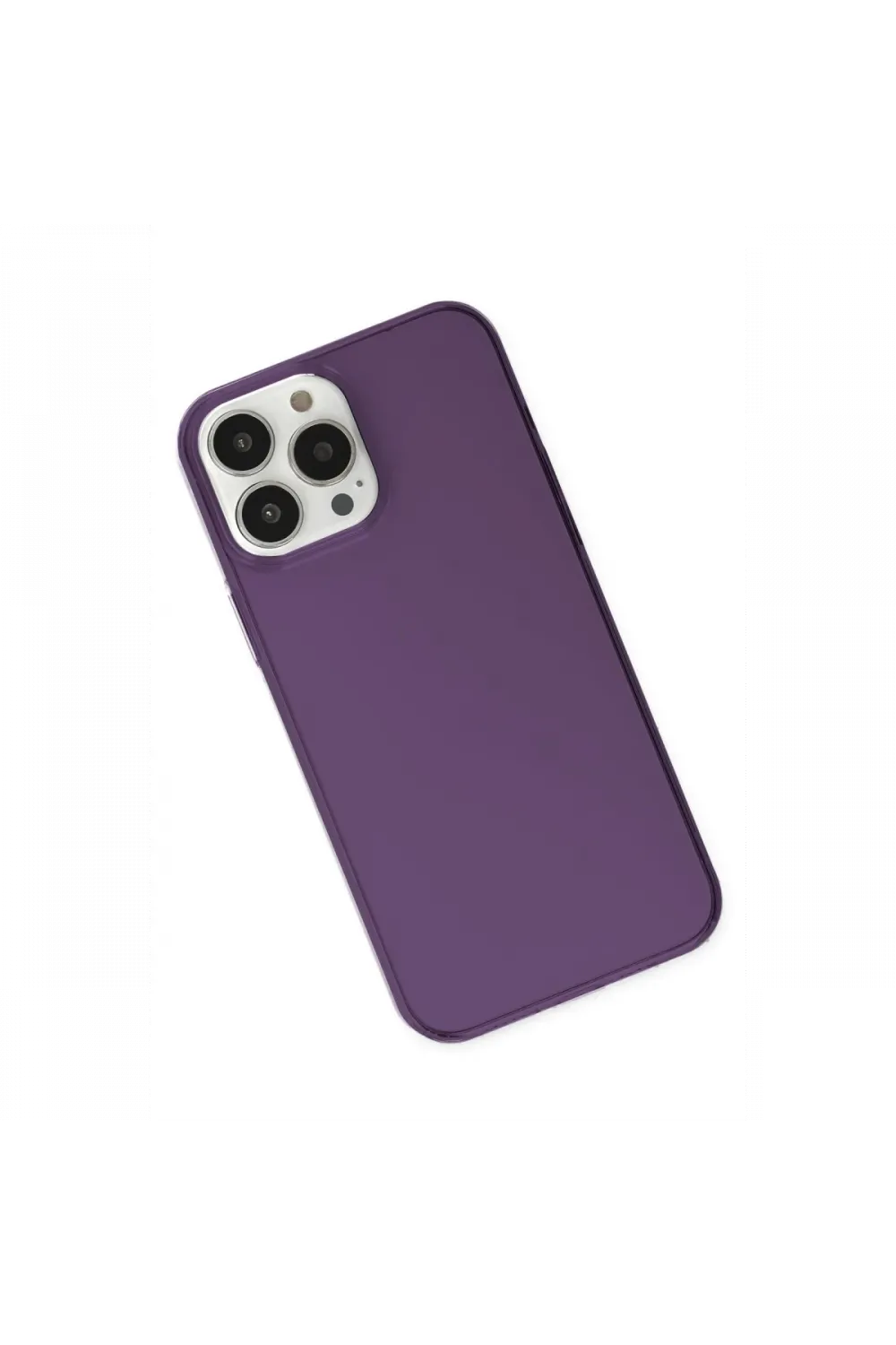 Apple iPhone 14 Pro Kılıf Pc Sert Şeffaf Kapak - Mor