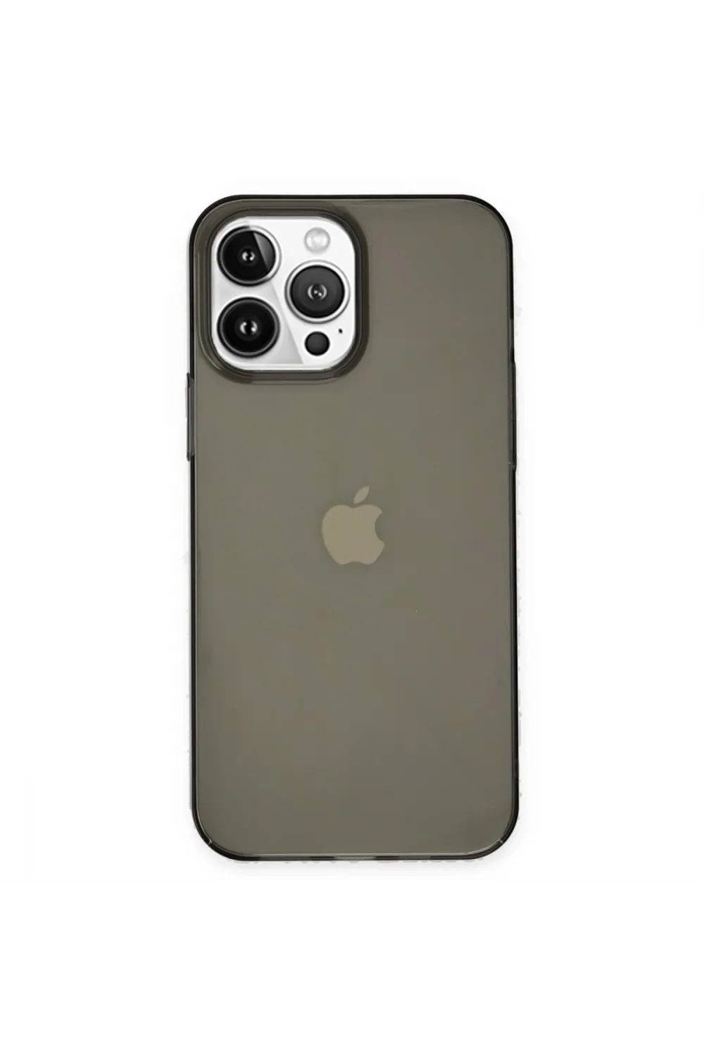 Apple İphone 14 Pro Kılıf Pc Sert Şeffaf Kapak - Siyah