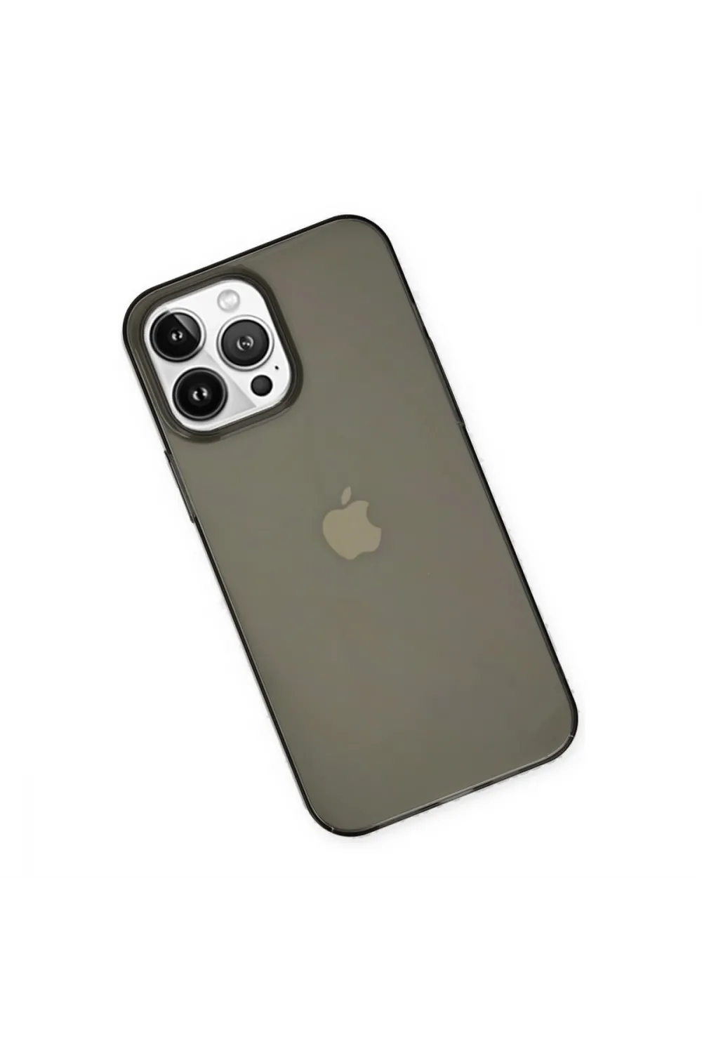 Apple İphone 14 Pro Kılıf Pc Sert Şeffaf Kapak - Siyah