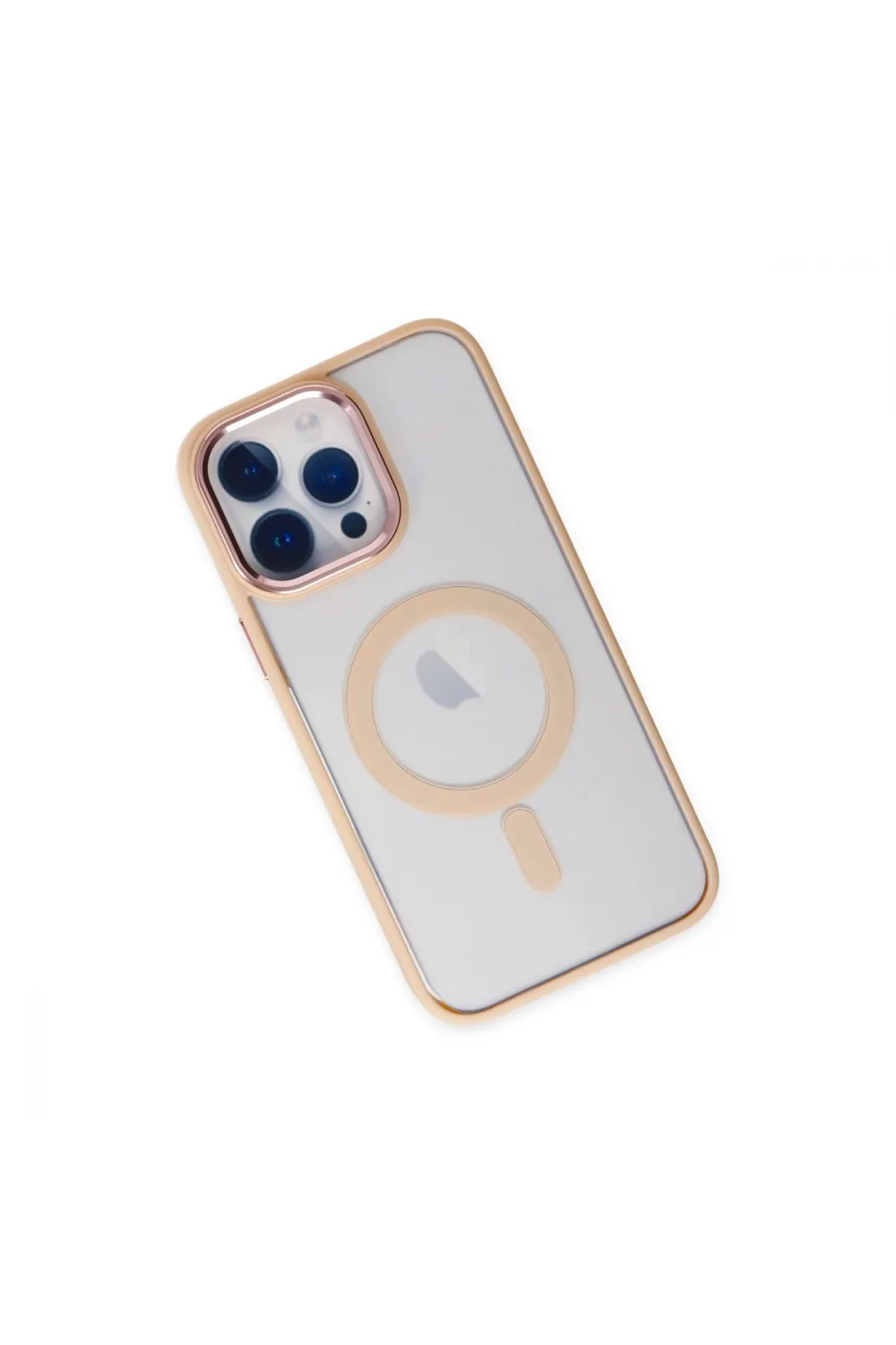 Apple İphone 14 Pro Kılıf Room Magneticsafe Silikon - Pudra